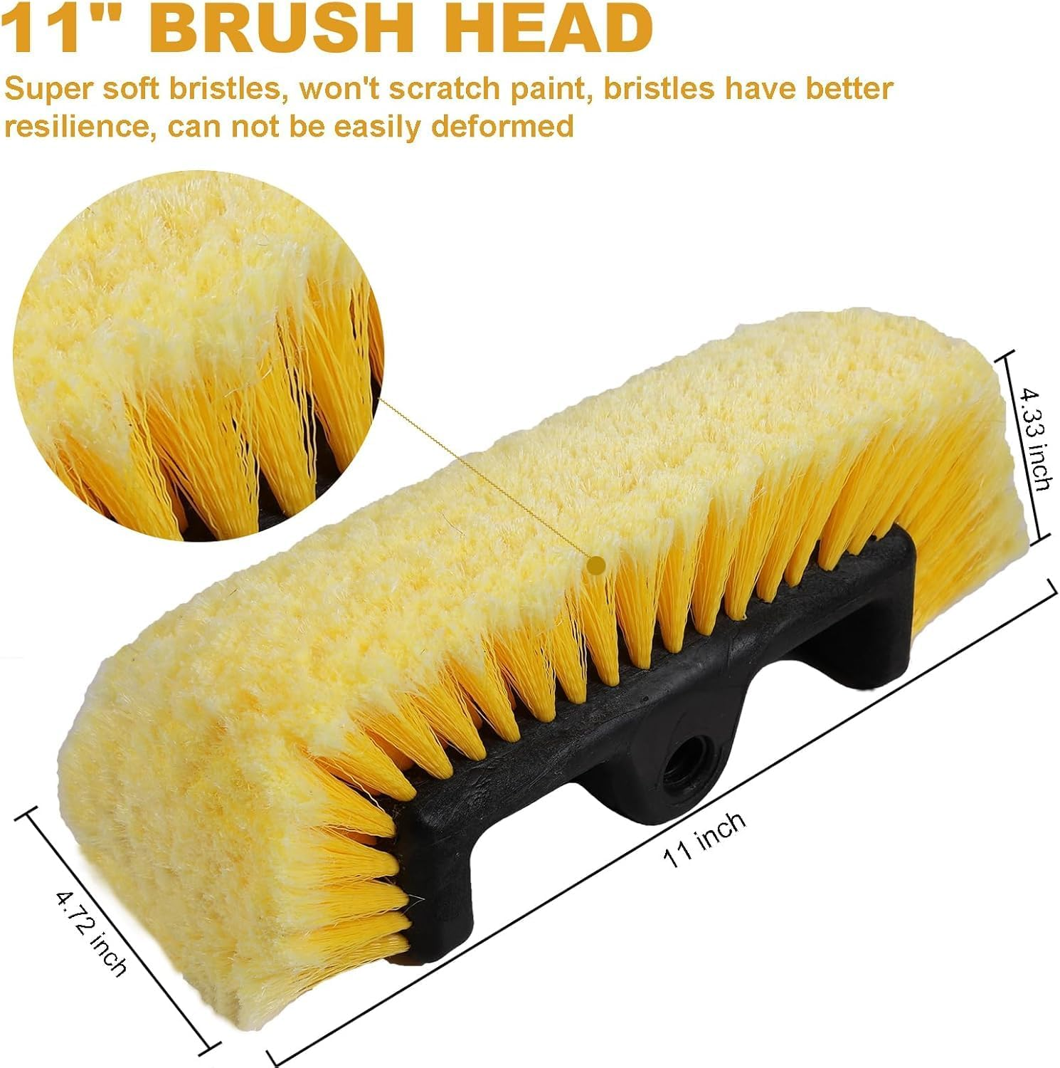 Car Wash Brush with Telescopic Handle, 52-157 Cm, Soft Bristle, No-Scratch for Cars, Trucks, Boats image number 4