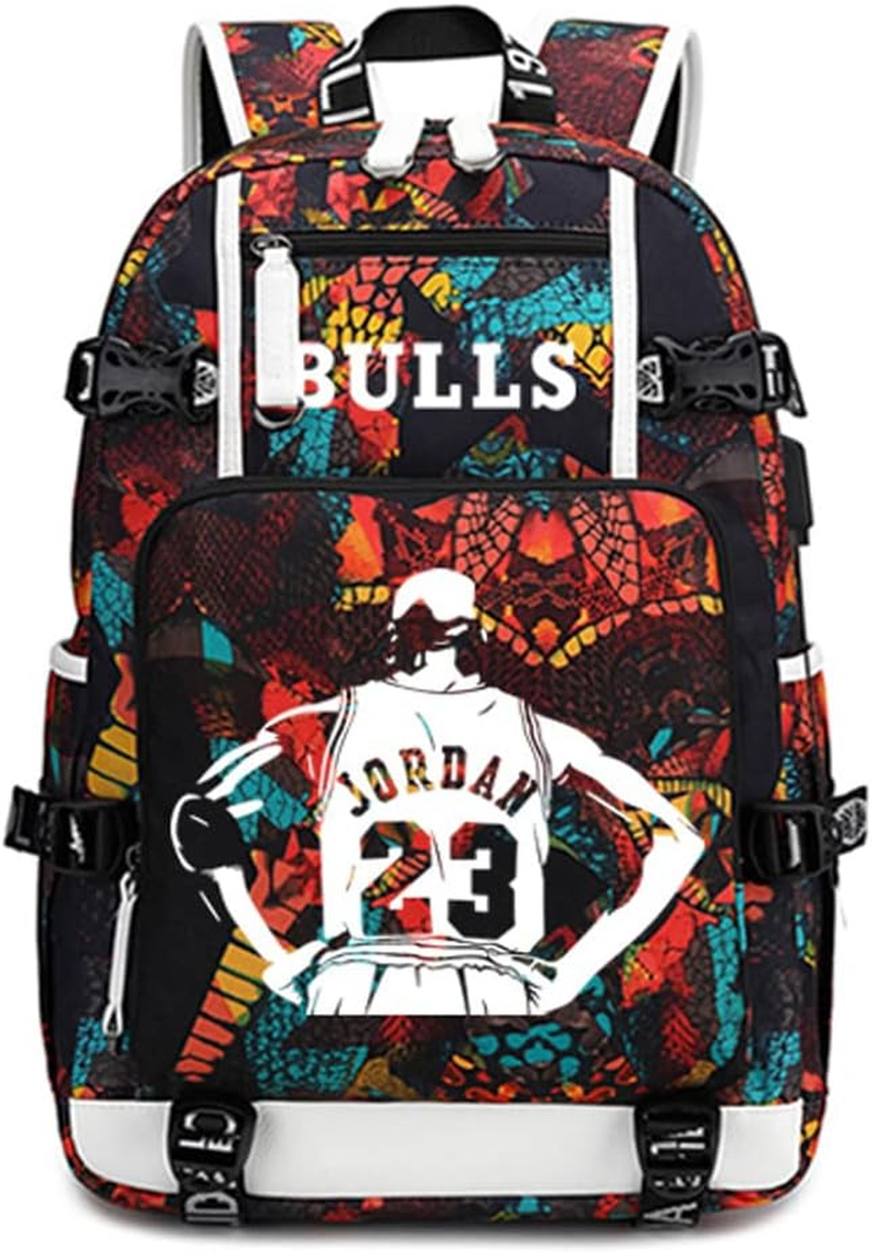 Basketball Player 23 Luminous Backpack Travel Daypacks Fans Bag for Men Women image number 3
