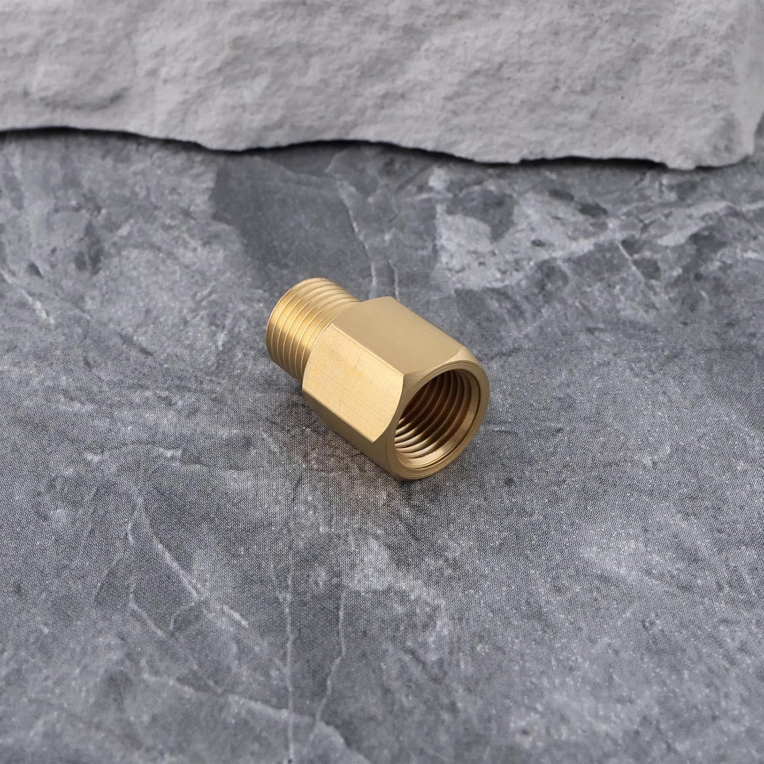 LT Easiyl 2Pcs Brass Adapter 1/8 BSPT Male to 1/8-27 NPT Female Brass Pipe Fitting Reducer Adapter for Pressure Gauge 0.095X0.5X0.8 Inch