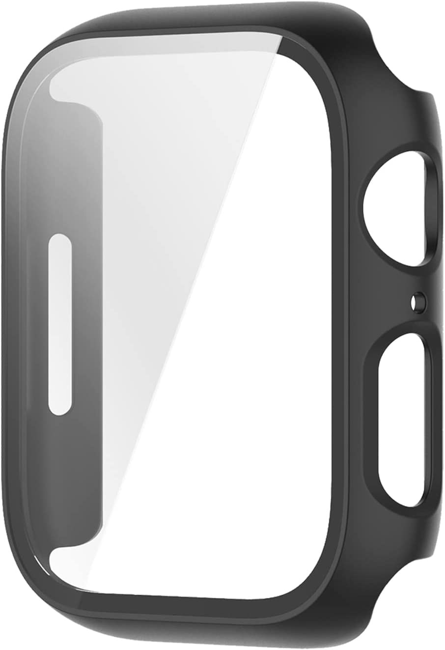 [2 Pack] Tempered Glass Screen Case 41Mm for Apple Watch Series 9 8 7, Full Coverage Screen Protector Protection All-Around Surround Overall Cover for Iwatch Series 9 8 7 41Mm (Black+Clear) image number 3