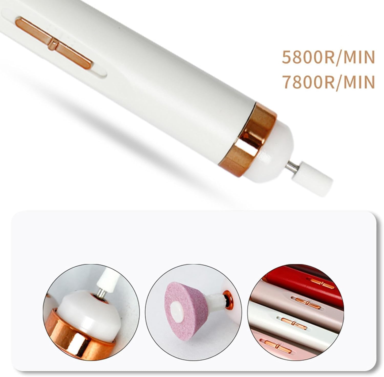 Electric Nail Drill,2 Adjustable Speeds Portable Nail Drill | Professional Electric Manicure Drill, Nail Filer for Gel Nail, Acrylic Nail, Glazing Nail Buniq image number 1