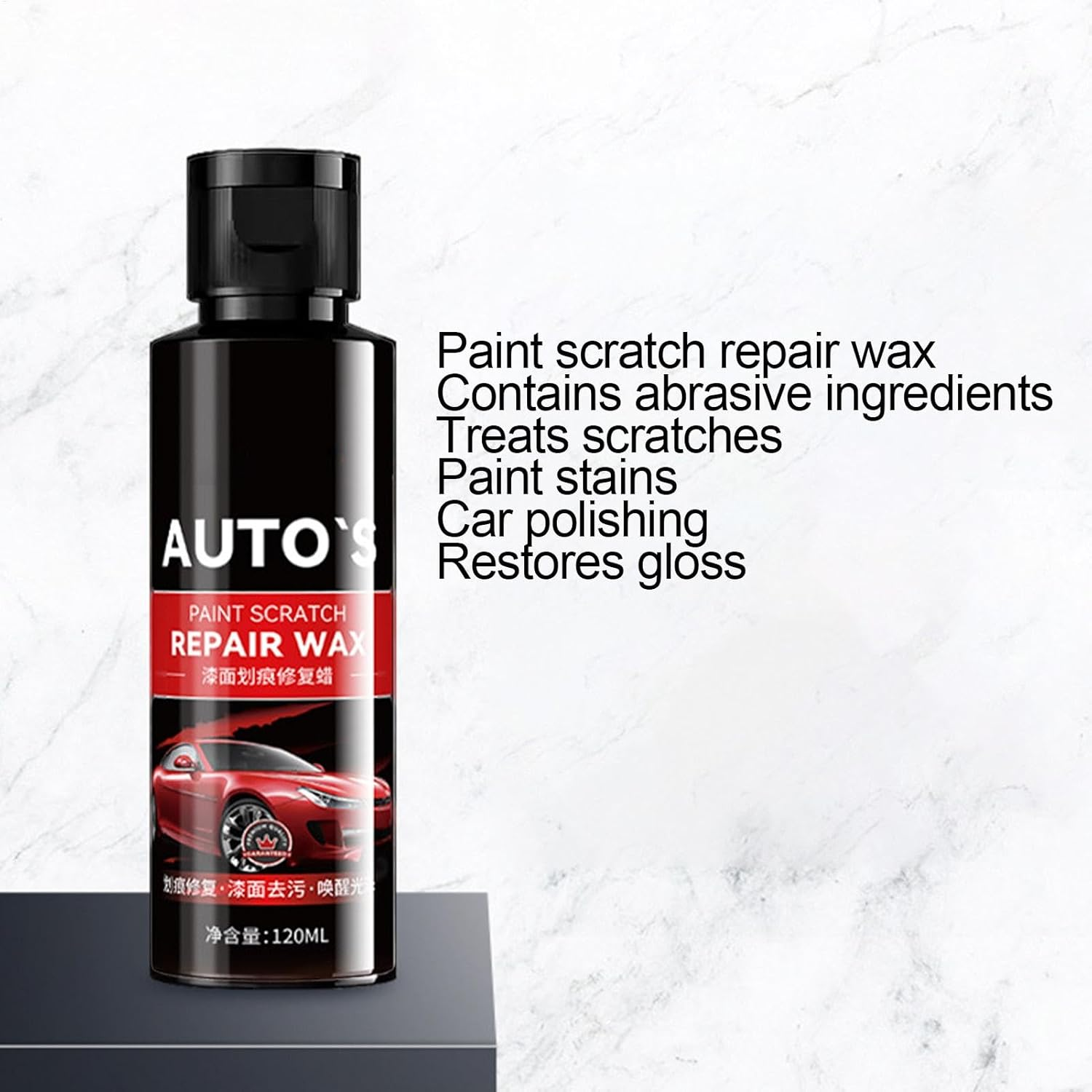 Car Paint Repair Wax - Effective Car Paint Restorer Polishing Compound - 120Ml Scratch Removers, Automotive Polish, Car Exterior Care, Quick Repair for Vehicles image number 5