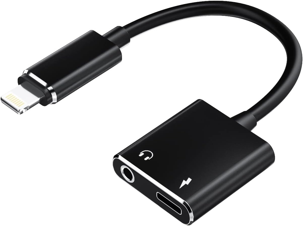 Iphone AUX Adapter for Headphone Jack Cable Dongle(2In1) Lightning to 3.5Mm Splitter Apple MFI Certified Charger Cord Audio Adaptador Para Music Power Charge Converter for 11 12 13 14 Pro Max 7 8 Plus image number 2