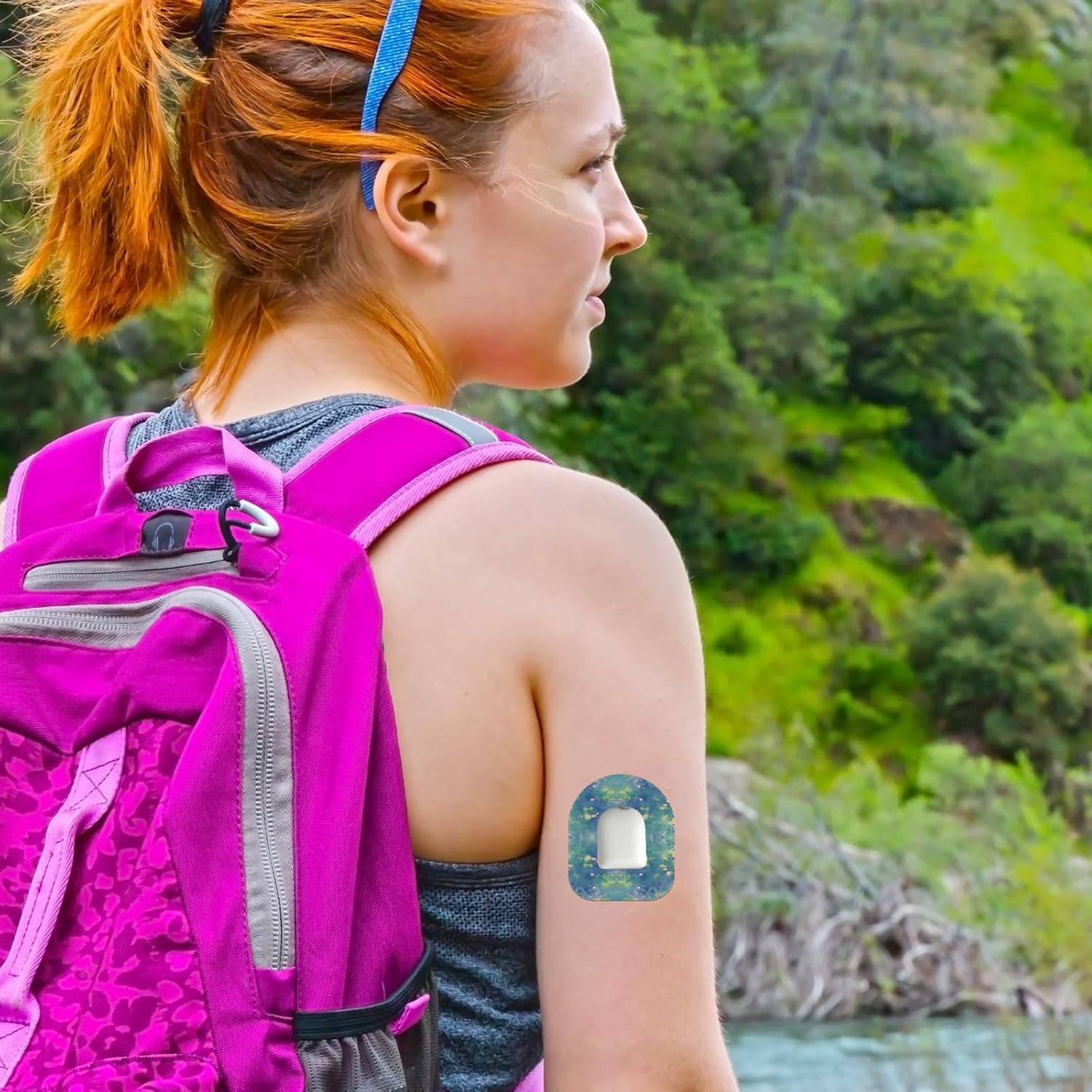 25Pcs Adhesive Patches for Omnipod 5, Sensor Patches Waterproof & Breathable CGM Overpatch Sensor Cover Compatible with Omnipod 5 (Oil Painting Style) image number 2