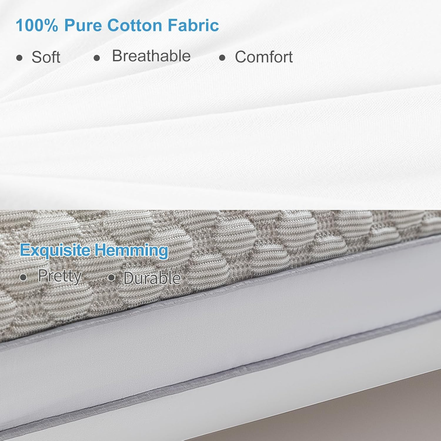 YOUR MOON Soft Support Pillow Queen Size, Down-Alternative Filling Pillows for Sleeping, Thick Fluffy Bed Pillow for Side Stomach Sleepers(Gray) image number 4