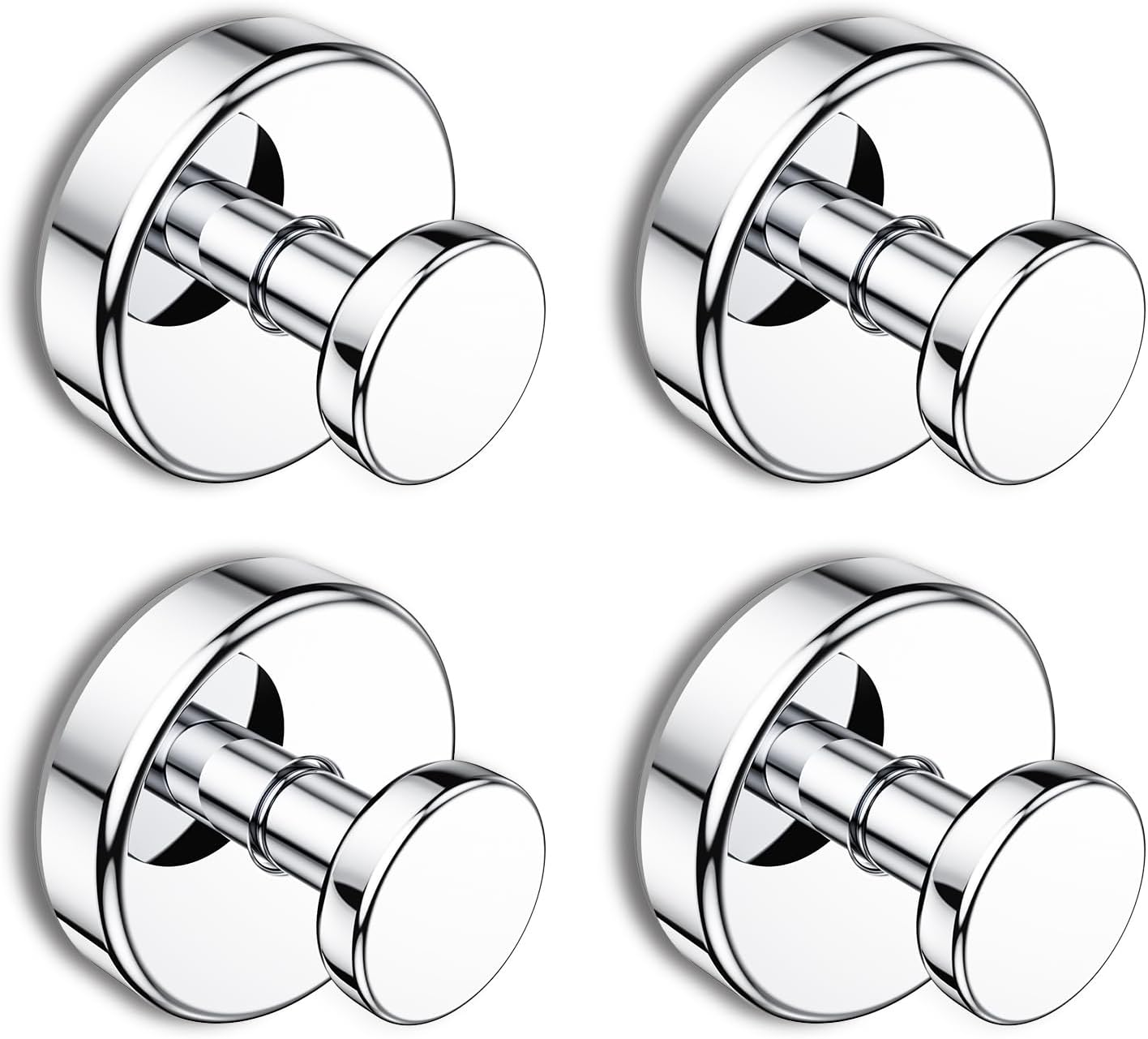 Suction Cup Hooks for Shower, Removable Towel Hooks for Bathroom Window Glass Door Wall, Bath Robe Looafh Wreath Hook for Hanging - 2 Pack, Champagne Bronze