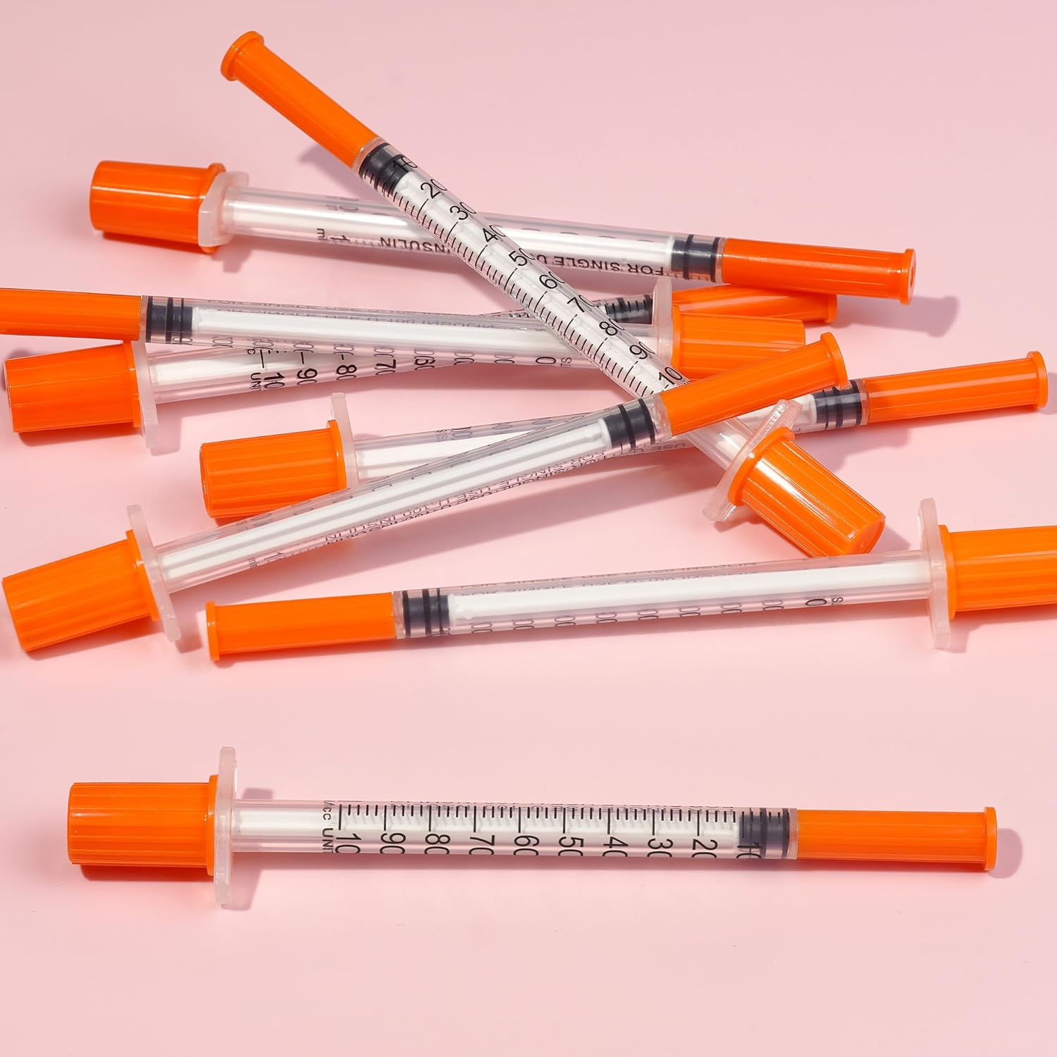 20 Pack 1Ml Syringes with 29Gx8Mm Plastic Multiple Uses Measuring Tools, Individually Wrapped image number 2