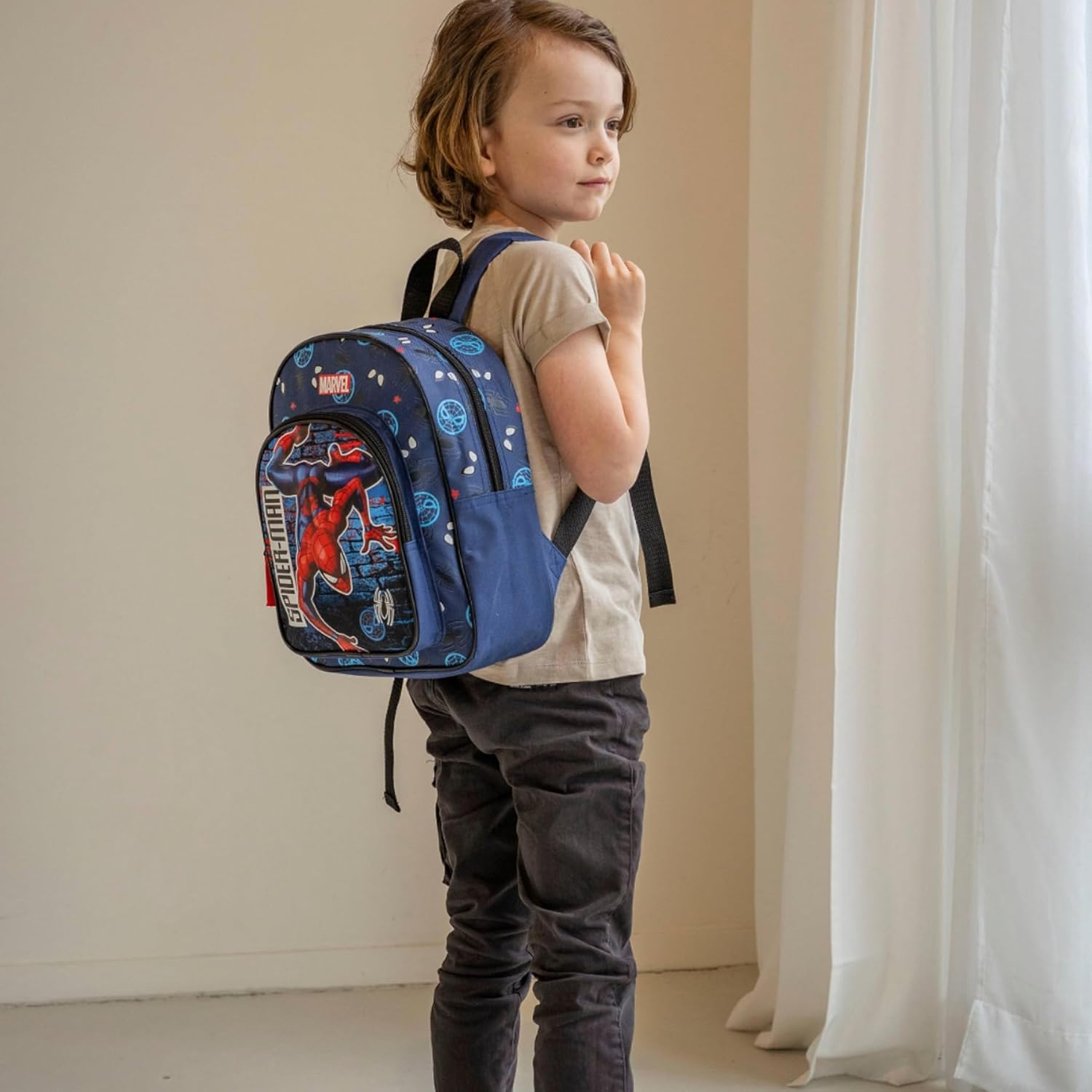 Vadobag Spiderman beyond Amazing Spiderman Avengers Backpack - Backpack for Children | School | Nursery - Colour Dark Blue - Dimensions 30 X 25 X 11 Cm - 200-4526 Navy, Blue, One Size, Blue, One Size image number 5