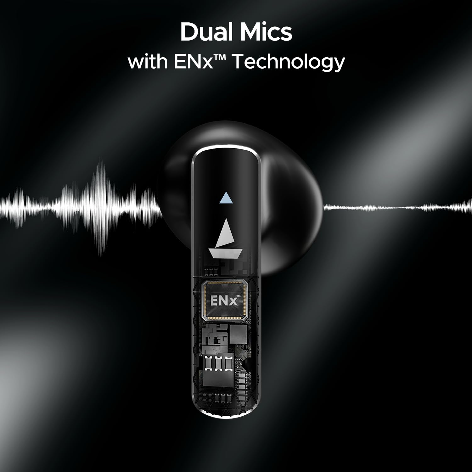 Boat Airdopes 91 Prime, 45HRS Battery, 13 Mm Drivers, Metallic Finish, Low Latency,Enx Tech, Fast Charge, V5.3 Bluetooth TWS in Ear Earbuds Wireless Earphones with Mic (Midnight Black) - Midnight Black image number 4