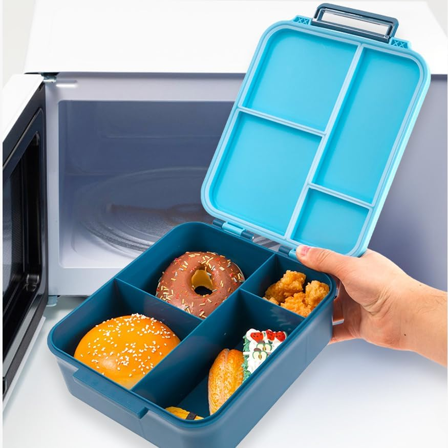 Rwaby Kids Lunch Box - Insulated Bento Box with Stainless Steel Thermos & Leak-Proof Containers for School, Travel, and Outdoor | 300Ml Food Jar & Square Container for Toddlers and Children (Purple) image number 4