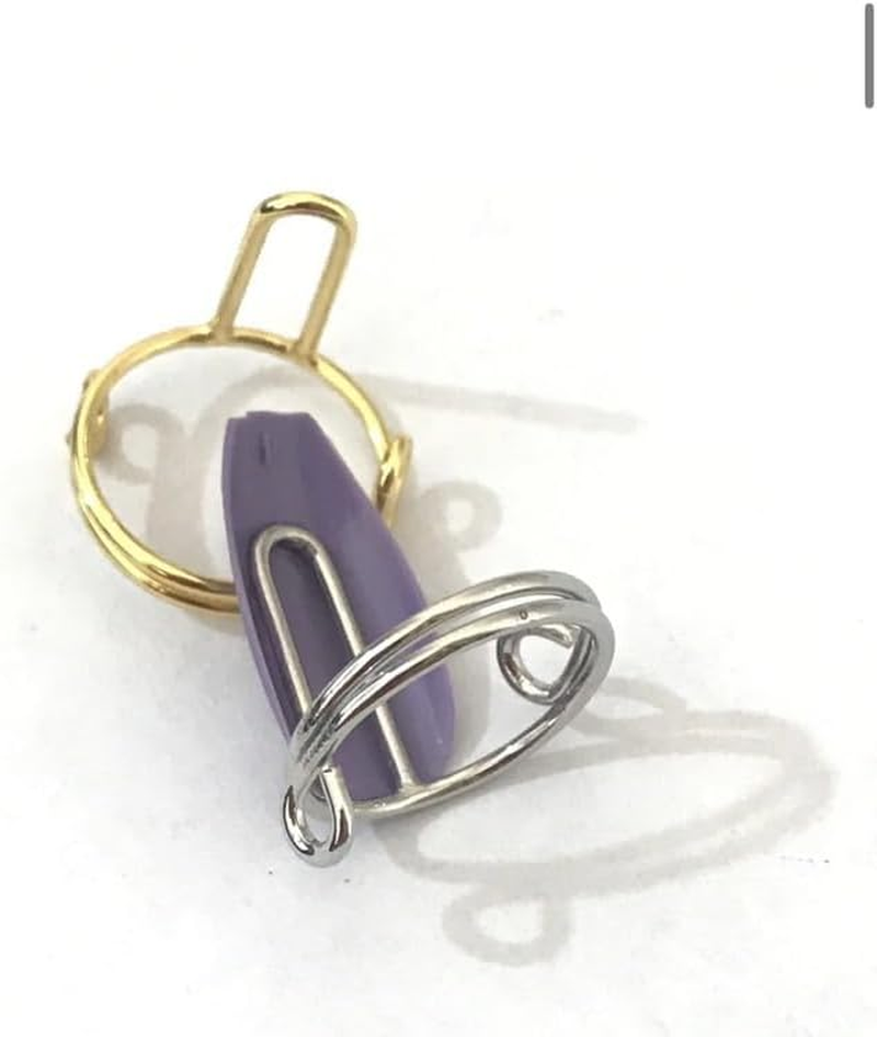 12 Pcs Wudu Nail Rings,Adjustable Women Gift Ring,Removable Nail Art Decoration,Reusable Nail Rings Non-Tarnish,For Nails Art DIY Decoration (Silver) - Rose Gold image number 4