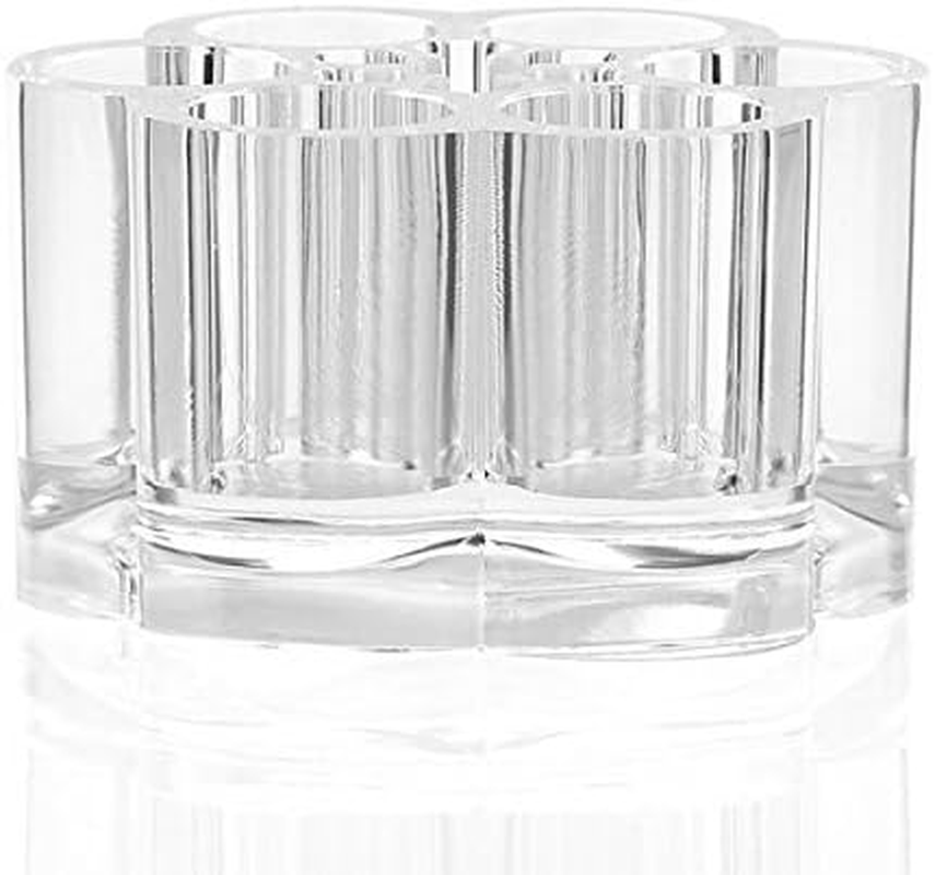 Onwon 12 Spaces Clear Transparent Acrylic Flower Style Cosmetic and Makeup Brush Holder Stand/Organizer, 5.6 Ounce image number 3