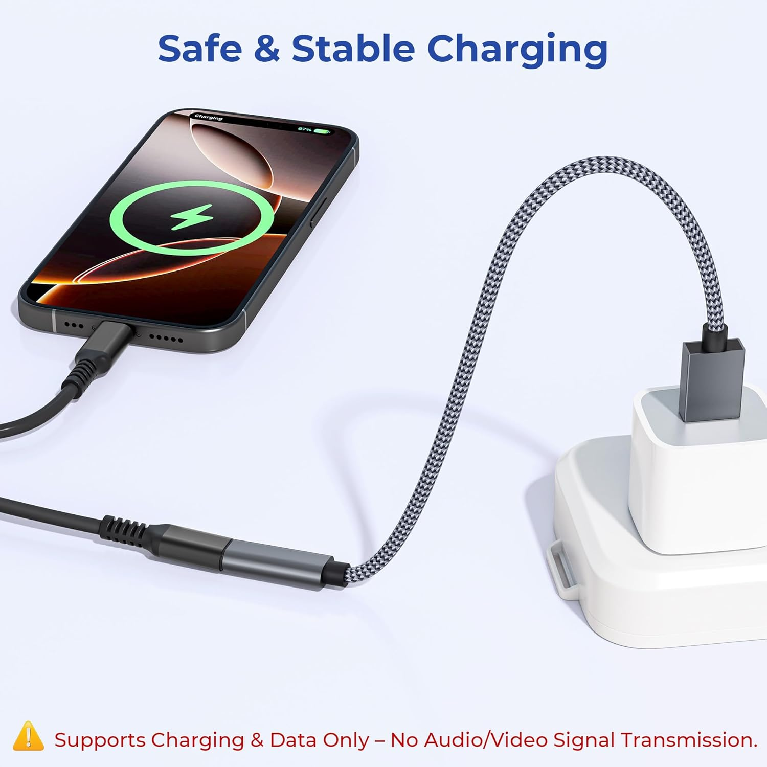 Basesailor USB 3.0 to USB C Adapter 0.2M/2Pack,Type C Female to USB a Male Cable for New Iphone 17 16 15 14 13 Pro Max Air Car Charger,5Gbps 3.1 Type C Converter for Ipad Mini,Samsung Galaxy S25 S24 image number 3