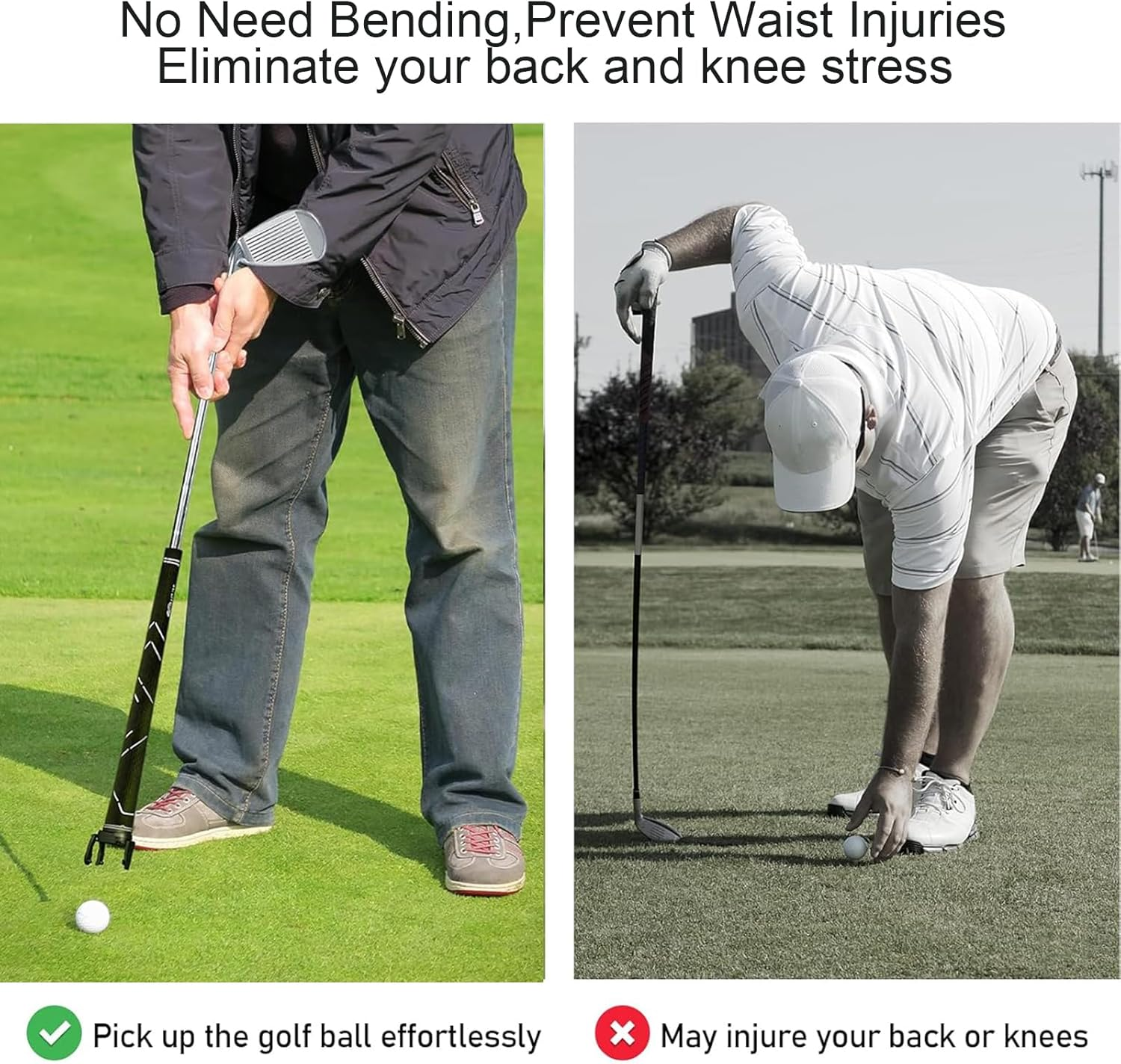 6 PCS Golf Ball Pick up Retriever Grabber Claw Sucker Tool,Mini Foldable Plastic Claw Grabber Sucker Golf Accessories,Foldable Ball Pick up Put on Putter Grip image number 3