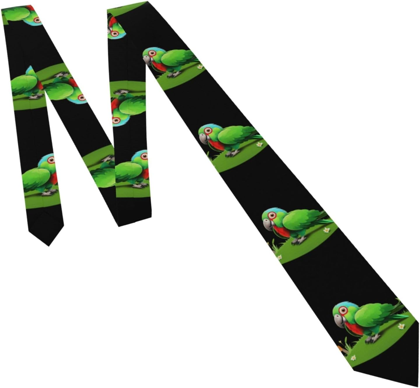 Men'S Necktie Tie WHJDPP Parrot on the Grass Prints Soft and Comfortable Non-Deforming for Business Daily Life Work Birthday Wedding Party Banquet image number 3