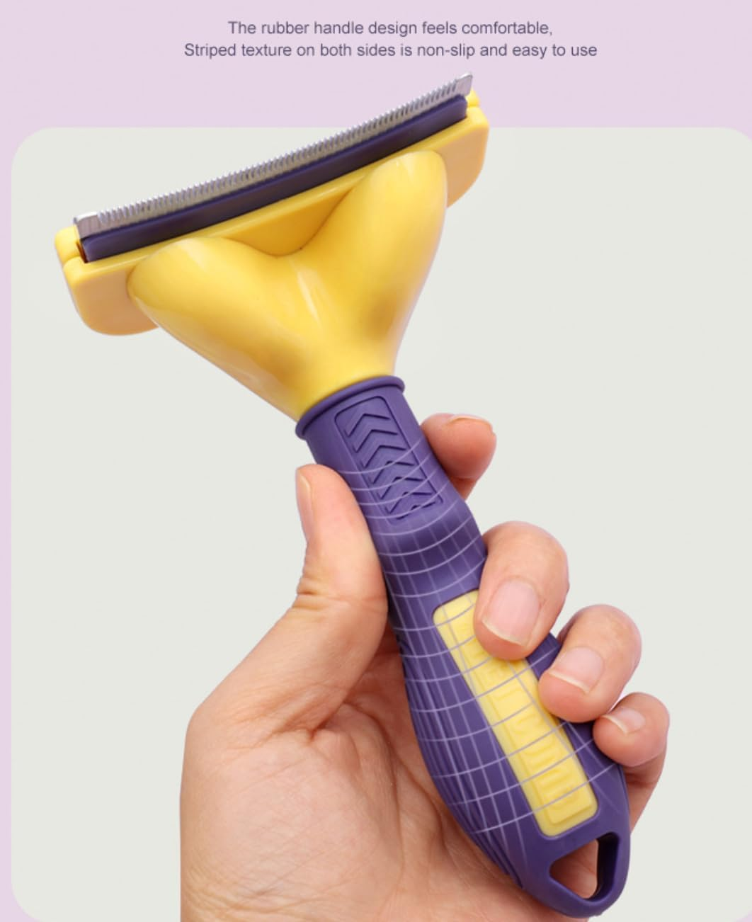 Pet Grooming Comb for Cats and Dogs - 2-In-1 Dematting and Deshedding Brush with Thinning Blade & Double-Sided Detangling Comb, Safe for All Coat Types image number 3