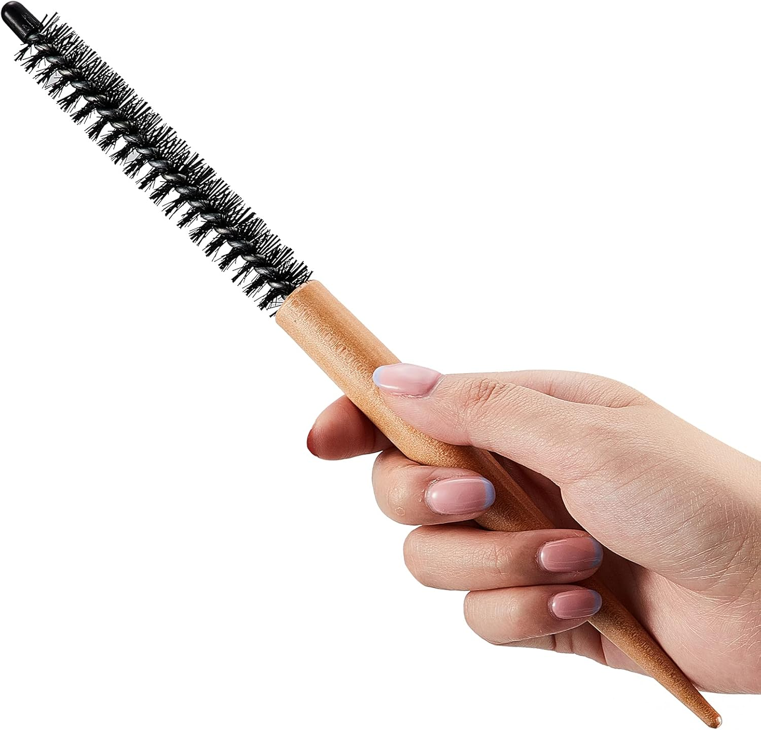 Mini Roller Quiff Brush for Hair Styling - round Comb for Thin Short Hair, Bangs, Beard Lifting and Curling(10 Inch) image number 1