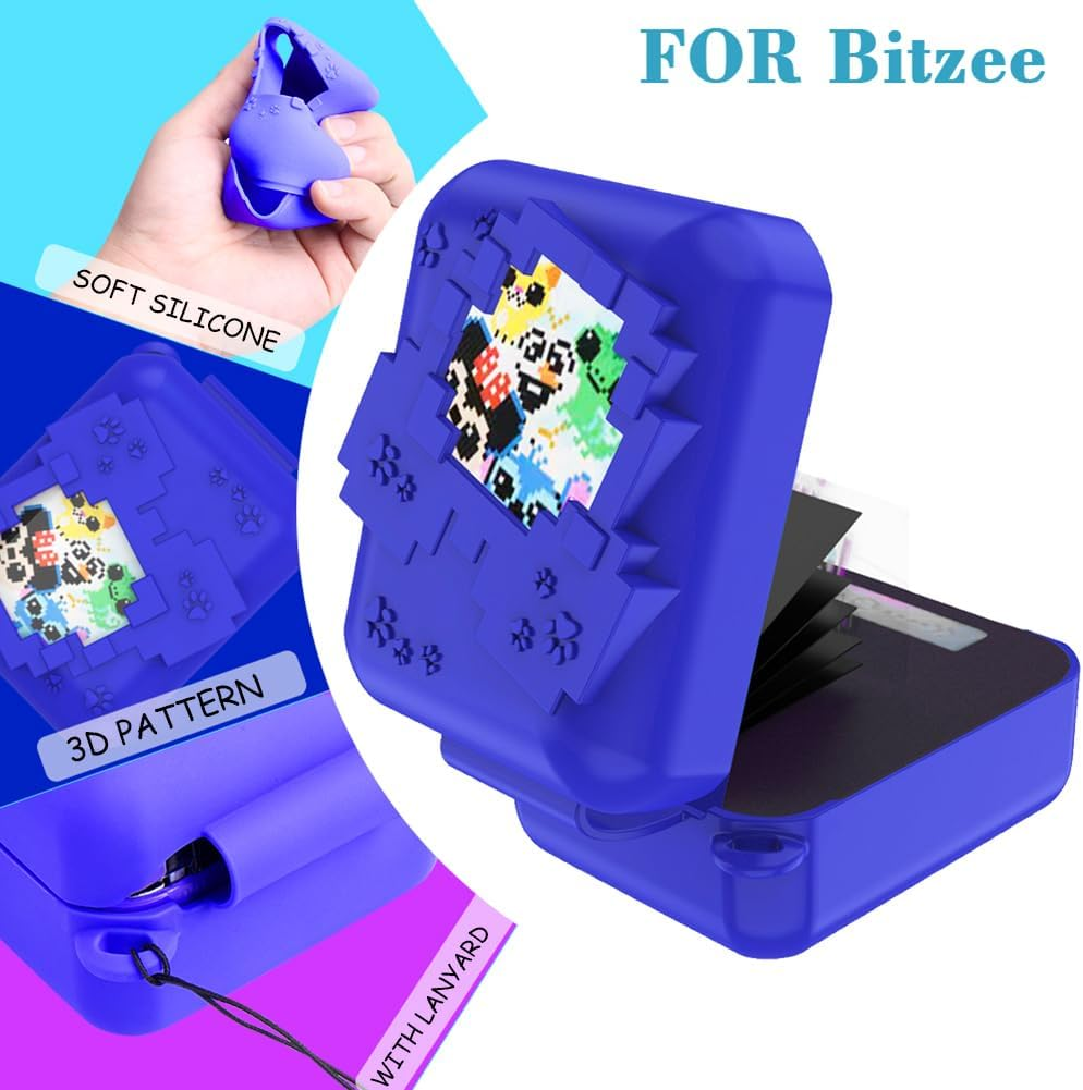 Cover Case for (BITZEE) Disneys Virtual Electronic Pets Protective Holder Skin for (BITZEE) Disneys Virtual Electronic Pet Protective Case with Lanyard for (BITZEE) Disneys Electronic Pet - Dark Blue image number 4