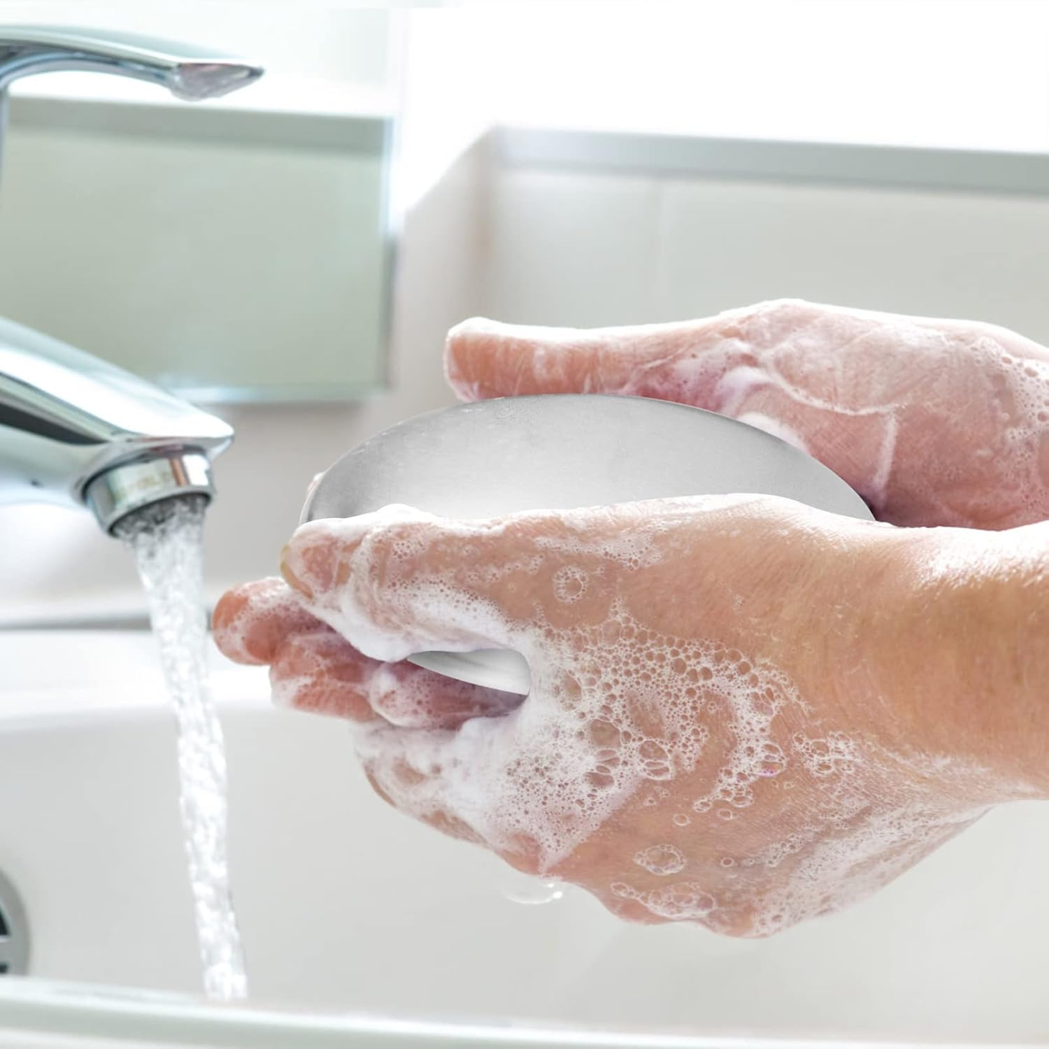 Healvian 2Pcs Stainless Steel Soap Hand Remover Cleaner Tool image number 5