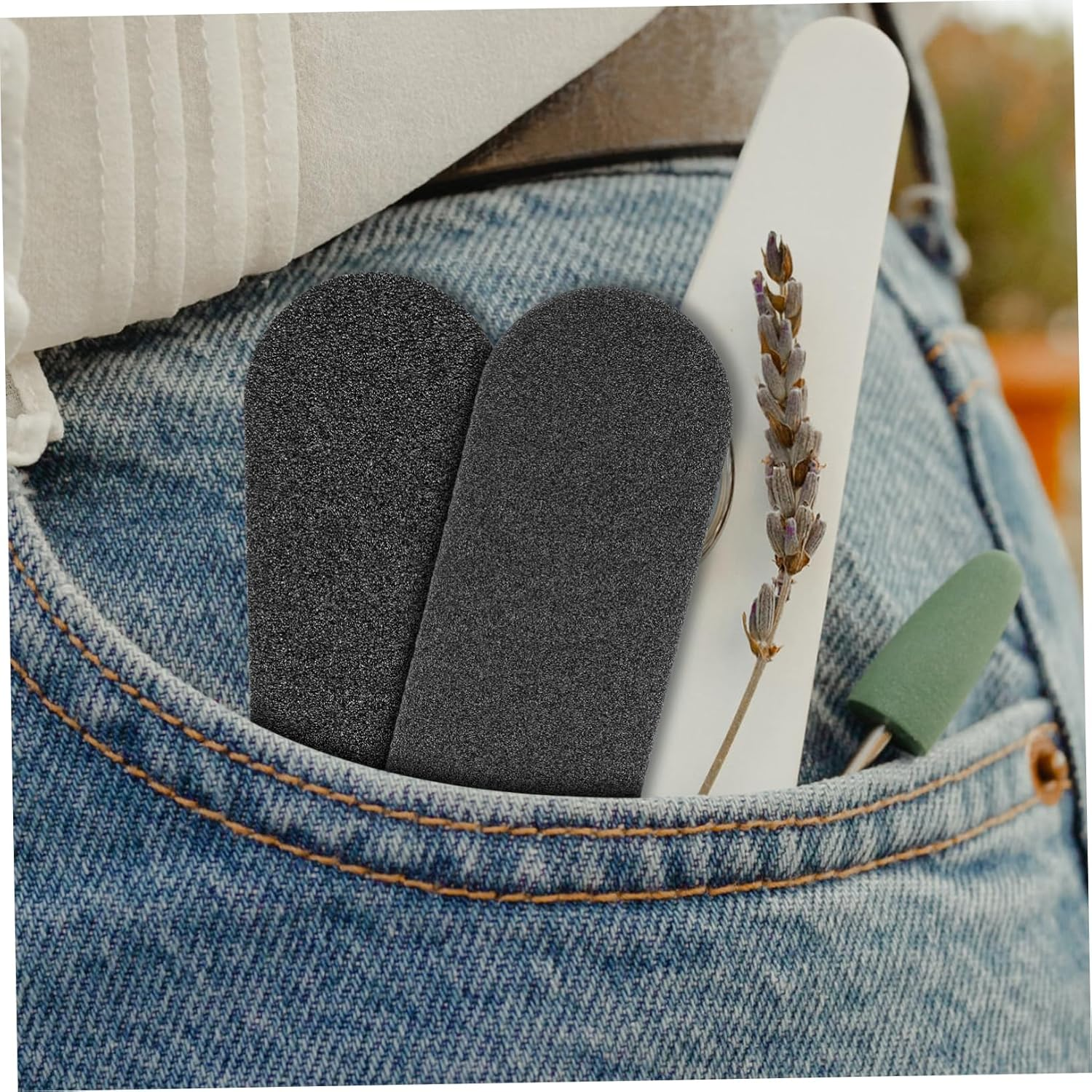 PLAFOPE 20Pcs Foot File Replacement Adhesive Pads Coarse Fine Grits Self-Adhesive Foot Care Pumice Stones Sheets image number 6