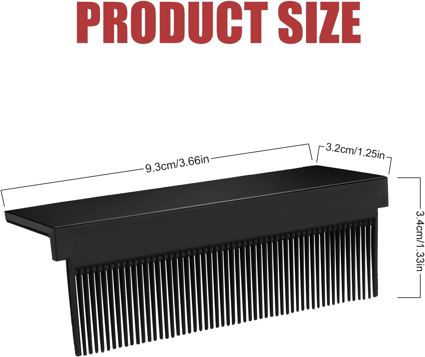 DIY Flat Iron Comb, Barber Straightening Comb Attachment Compact Hair Styling Tool for Professional or Home Use (Black) image number 1