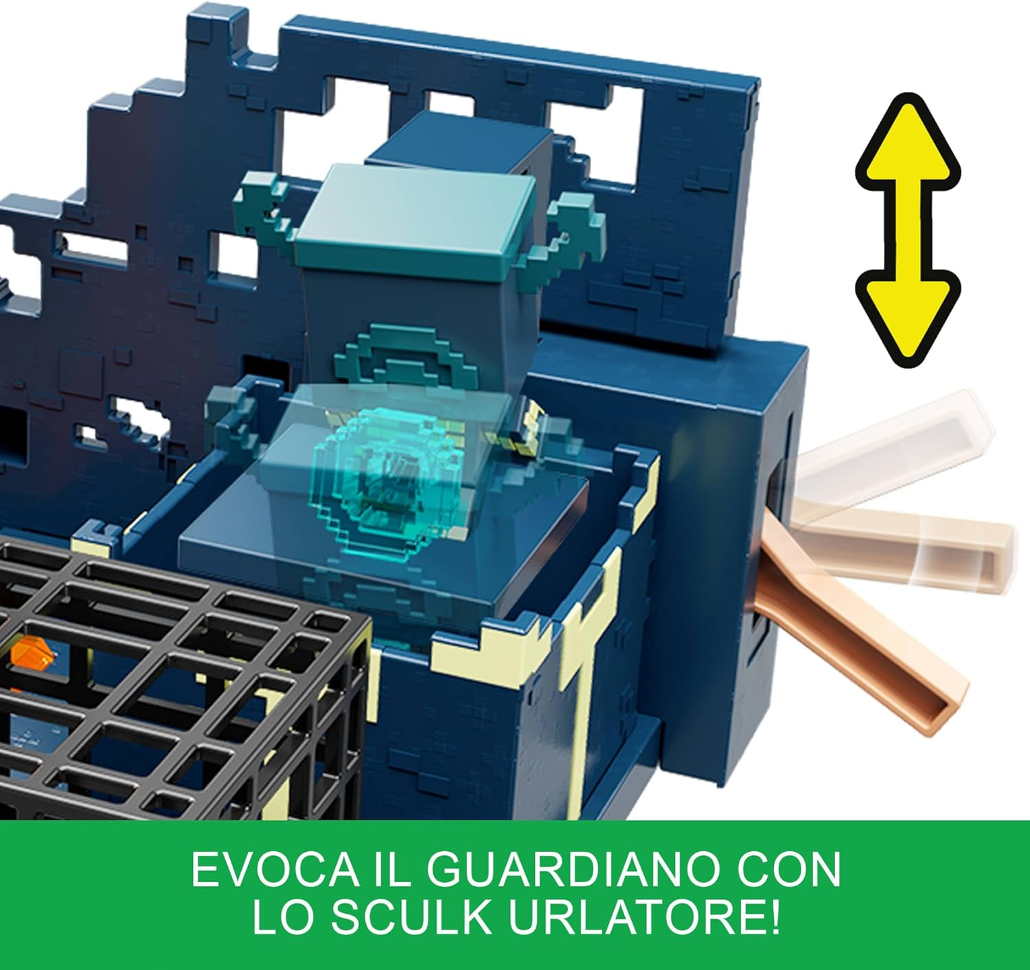 Mattel Minecraft Mini Mode Playset, Rise of the Warden Set with 2 Minis Including Steve & Warden Figures & DLC Code image number 6