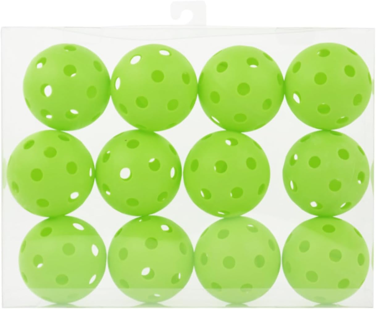 Outdoor 40-Hole Pickleball Balls, Combination Package, Seamless One-Piece Construction, Bright Green, High Visibility and Durable Performance image number 5