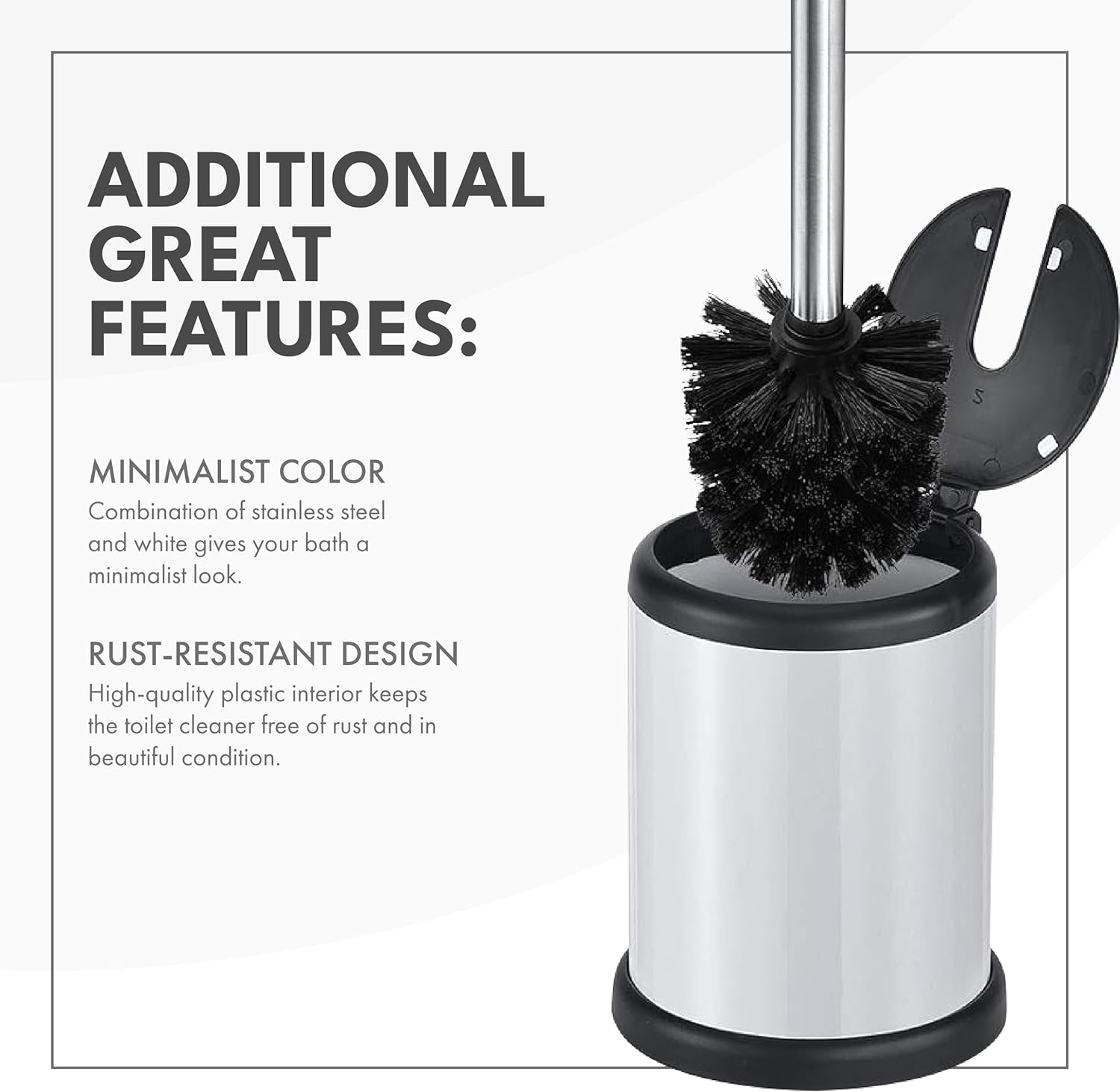 Toilettree Products Deluxe Toilet Brush with Lid