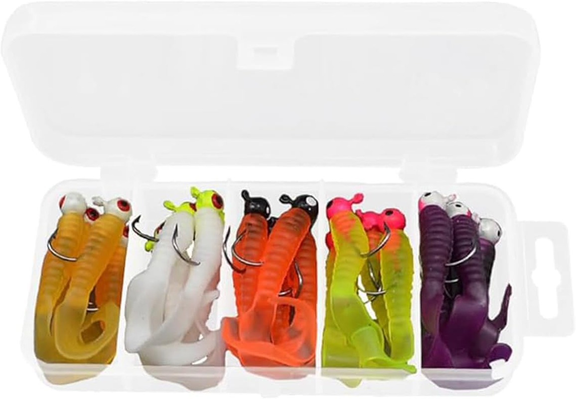 AIMALL 20PCS Wholesale Soft Bait Set - Bionic Luya Bait with Lead Hook, 2.17" Soft Insect Fake Bait for Freshwater and Saltwater Fishing image number 5