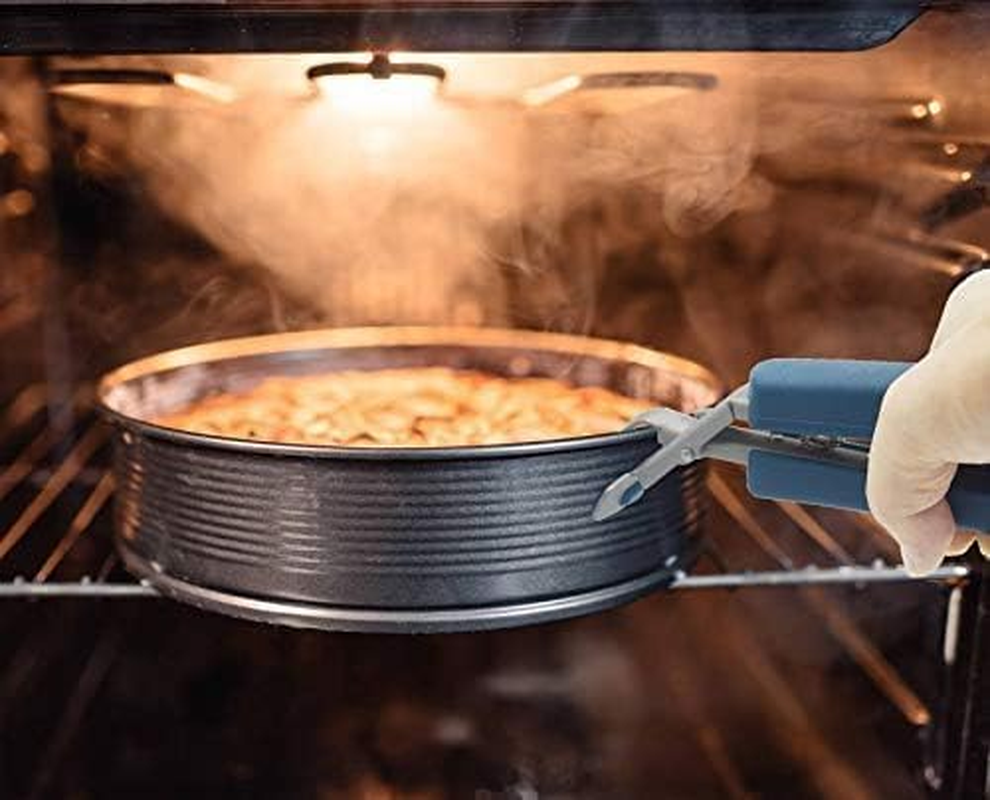 Hot Plate Gripper,Stainless Steel Bowl Clip,Kitchen Tongs Bowl Dish Pan Clip Anti-Scalding 3-Pack (Navy-Blue) image number 5