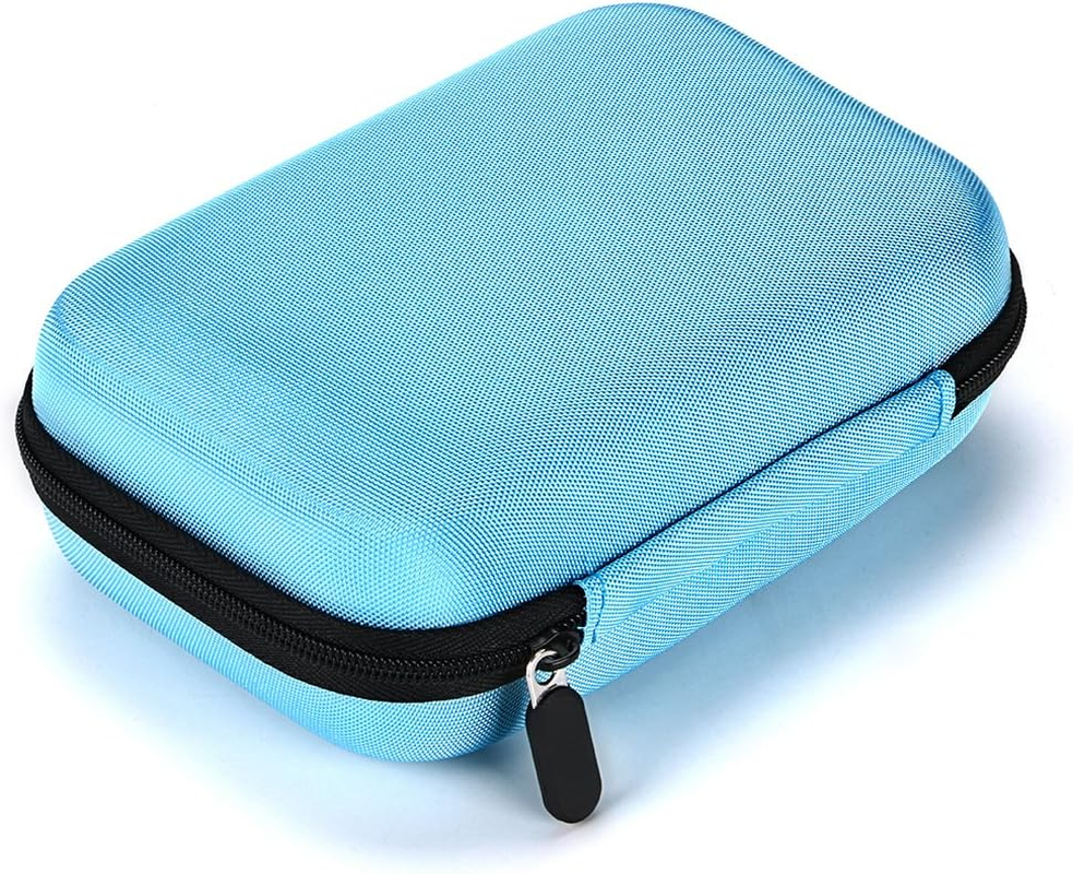 Hipiwe Hard Shell Essential Oil Carrying Case Holds 12 Bottles (Can Hold 5Ml, 10Ml, &10Ml Rollers) Travel Size Essential Oils Bag Organizer, Blue