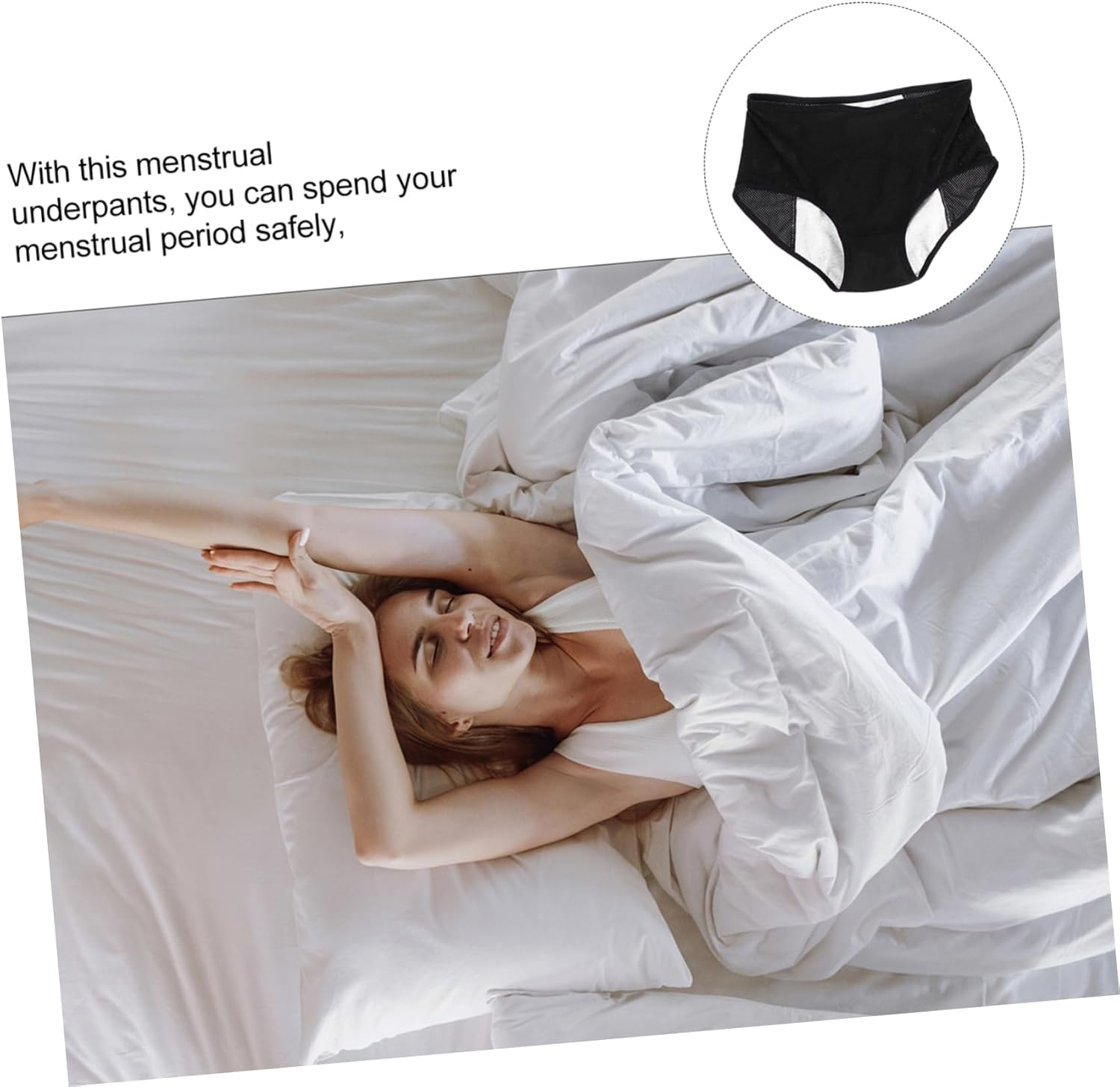 LIFKOME Menstrual Underpants for Women Comfortable Leak Period Pants with Three Leakage Durable Breathable Material for Monthly Protection