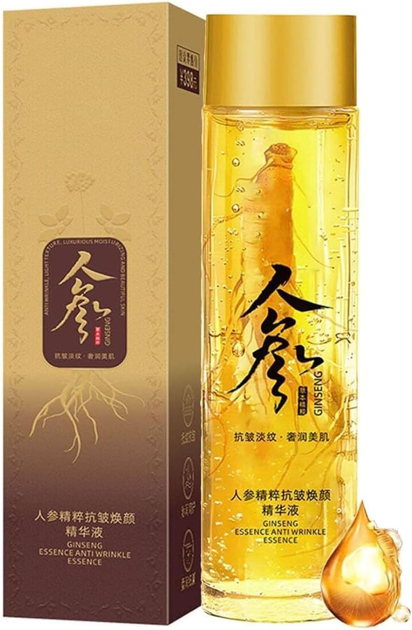 Anti Wrinkle Aging Ginseng Serum,Korean Red Ginseng Anti-Aging Essence,Ginseng Face Serum,Fighting Collagen Loss, Reducing Wrinkles and Improving Sagging