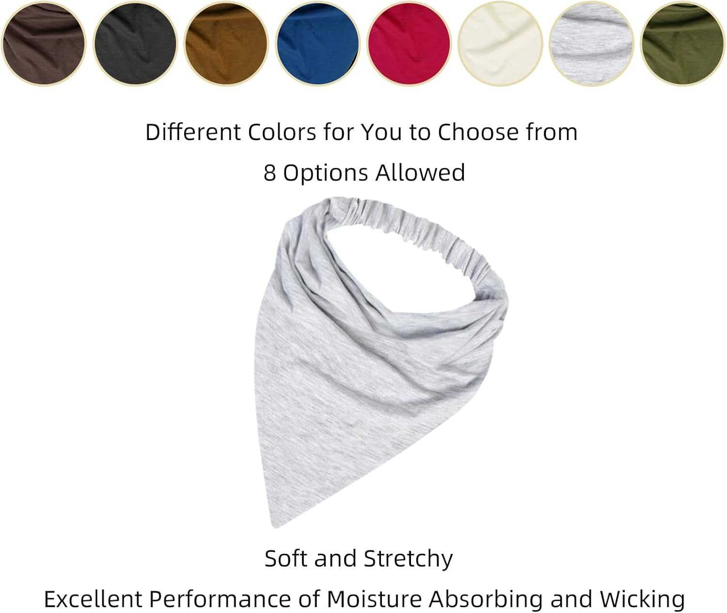 WOVOWOVO 8 Pack Large Scarf Headbands for Women