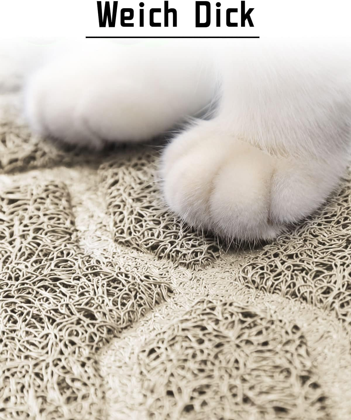 Yimobra Cleaning Cat Litter Mat, XL Jumbo Traps Mats for Litter Box, Scatter Control Pets Pads,Soft on Kitty Paws,No Phthalate,Water Resistant,Non-Slip,Durable,Large Size 35.4 X 23.6 Inches,Beige image number 5