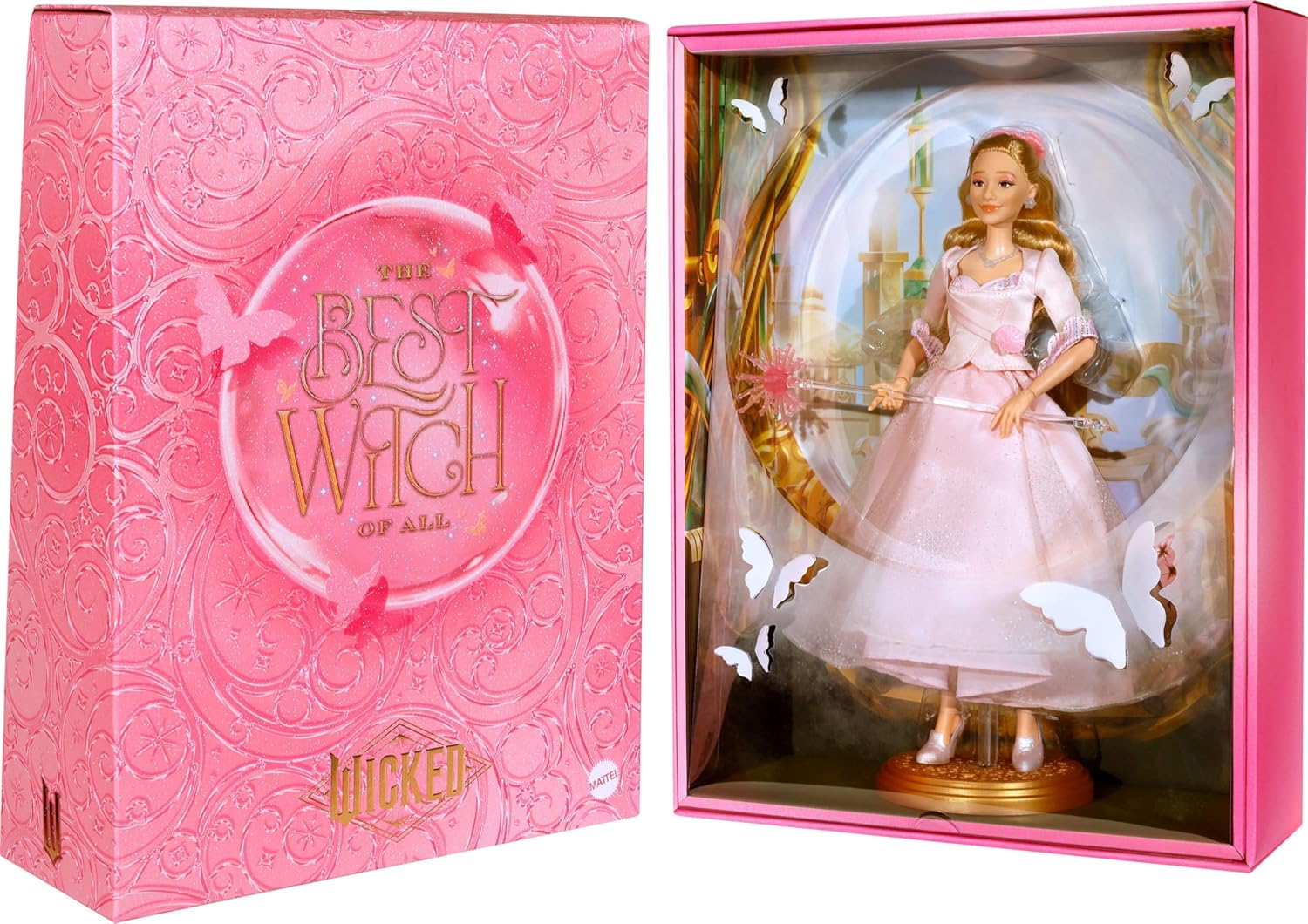 Mattel Universal Pictures&rsquo; Wicked: for Good Collectible Glinda Fashion Doll with Removable Outfit, Inspired by the Movie, Amazon Exclusive image number 1