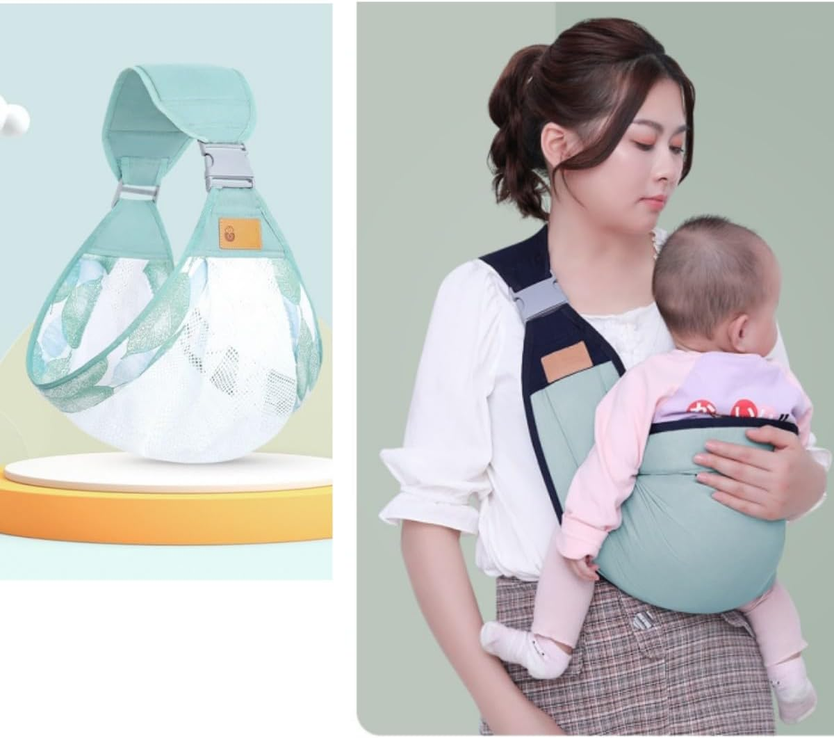 Baby Carrier Toddler Sling Ergonomic, Front Carry for Newborns & Older Babies 8-32 Lbs Infants & Toddlers Adjustable Size Soft Breathable for Shopping Travel New image number 1