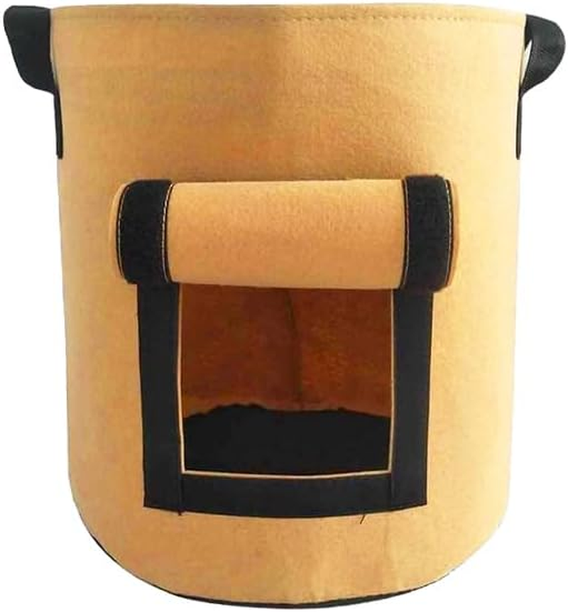 AIMALL 7/10 Gallon Potato Grow Planter Container Bag Pouch Root Plant Growing Pot Side Window - Root Vegetable Growing Pouch for Garden & Patio