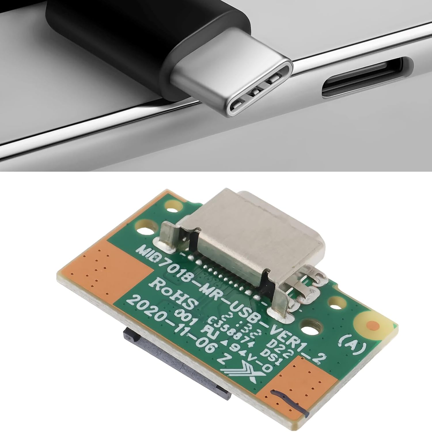 YINETTECH 2Pcs 14Pin Tablet Type-C Charging Port Board MID7018-MR-USB-VER1-2 for ONN 100026191 image number 5