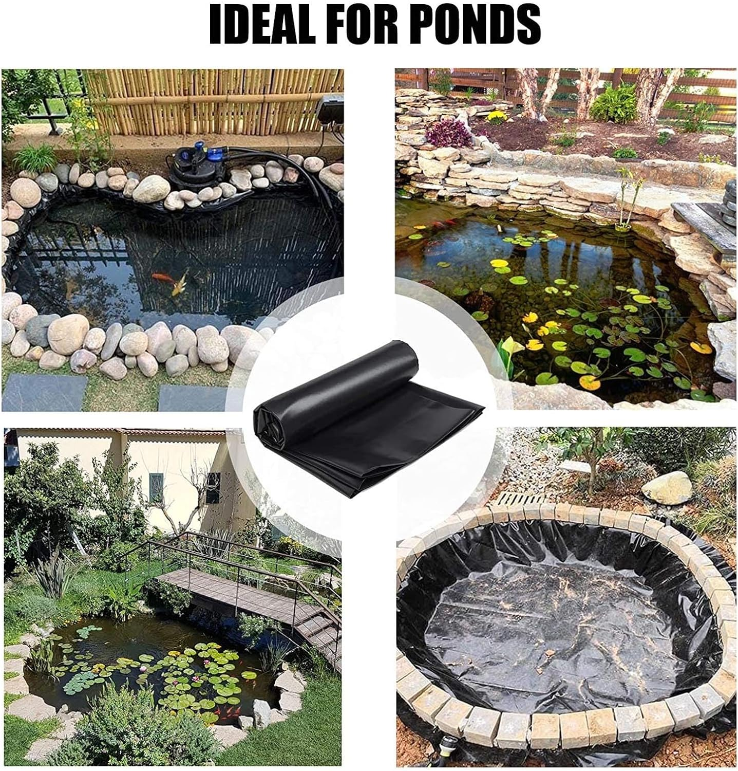 PE Pond Liner, and Flexible, Suitable for Water Gardens, Fish Ponds, and Backyard Waterfalls (2 * 2M) image number 1