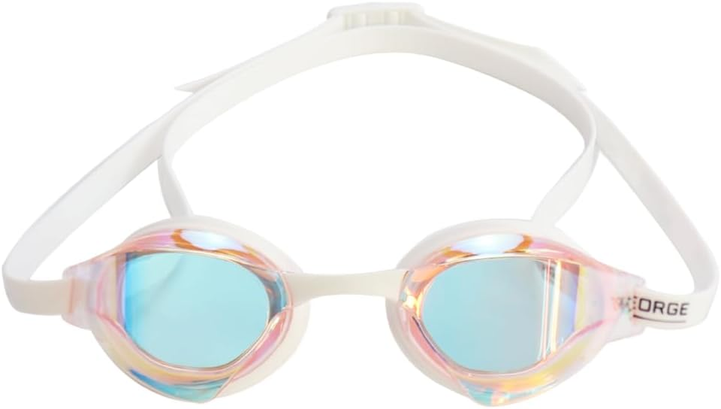 JEORGE Junior Swim Goggles (7-14Yrs), Wide Vision, UV, Competition Swimming Goggles - Black image number 4