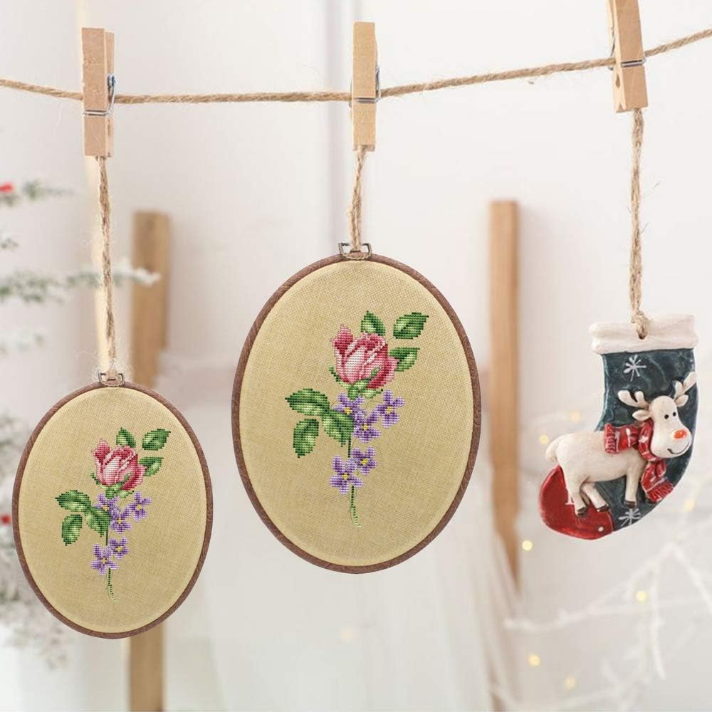 Guofa 2Pcs Resin Embroidery Hoop for Cross Stitch Embroidery Oval Hoops Arts Decoration (29Cm/11In-2Pcs) image number 6