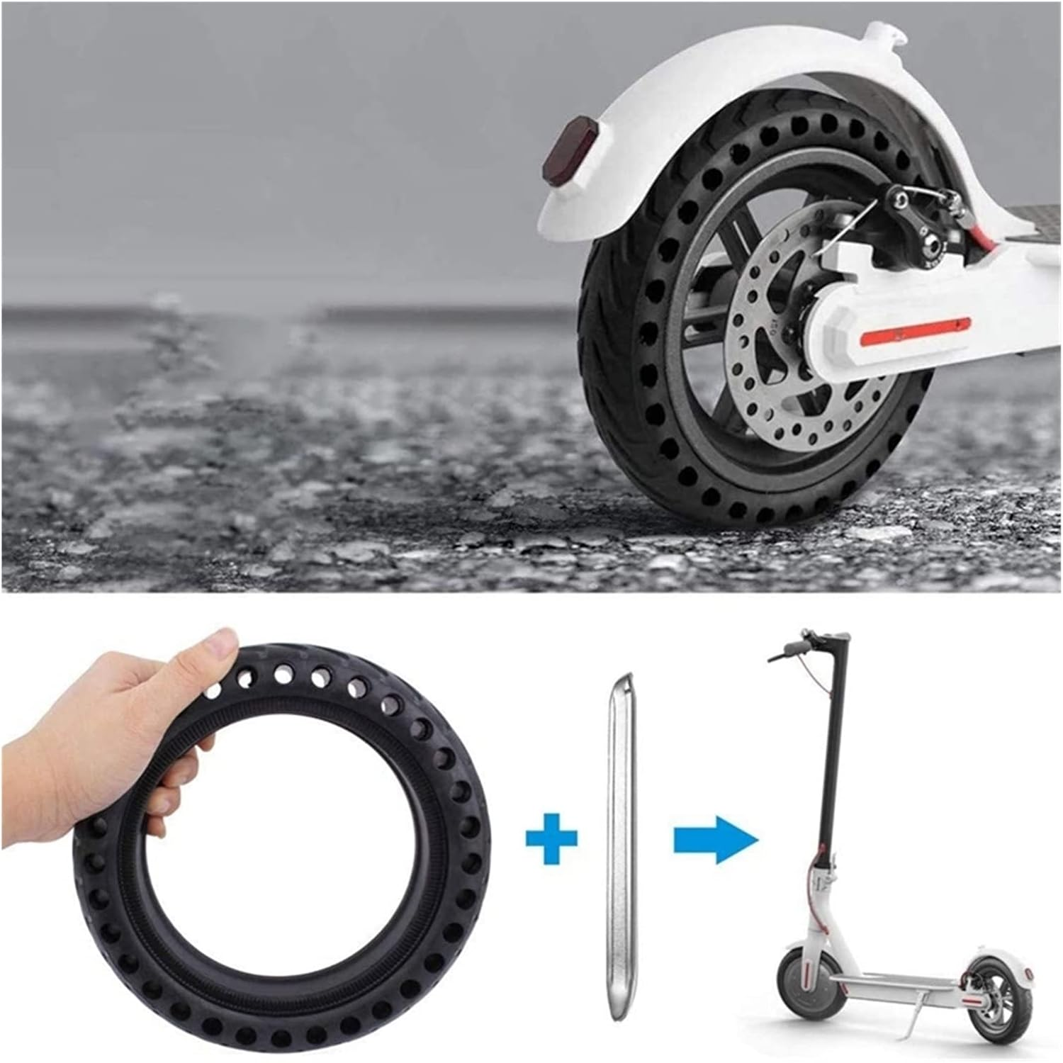 Electric Scooter Tire Set Scooter Tires Replacement Electric Scooter Wheels Replacement Tire M365 Black Fit for Xiaomi Scooter Parts and Accessories image number 1