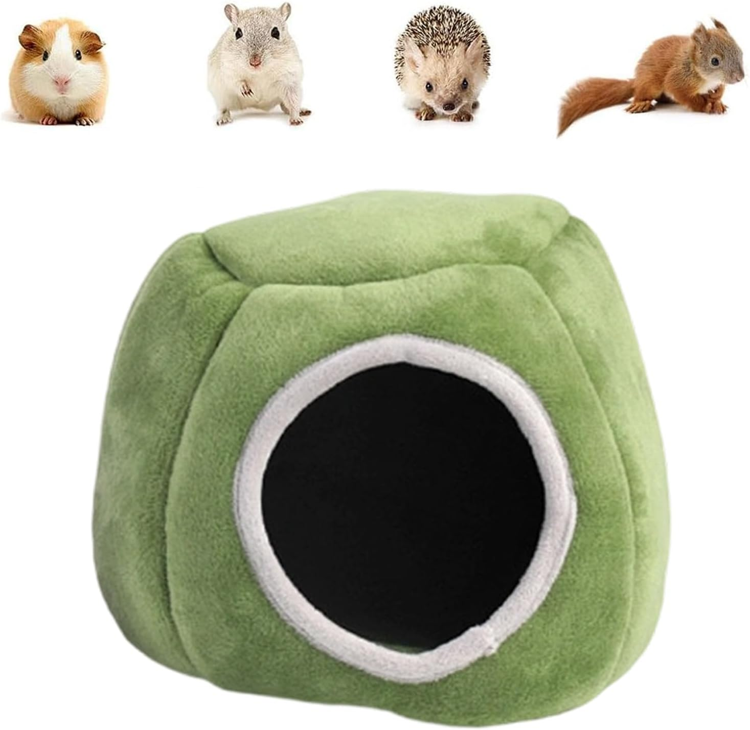 Guinea Pig Hideout, Tree Stump Design Pet Tent, Cosy Guinea Pig Bed for Small Animals, Semi-Closed Accessories, Warm Pet Cave for Rabbits Hamsters Chinchillas image number 5