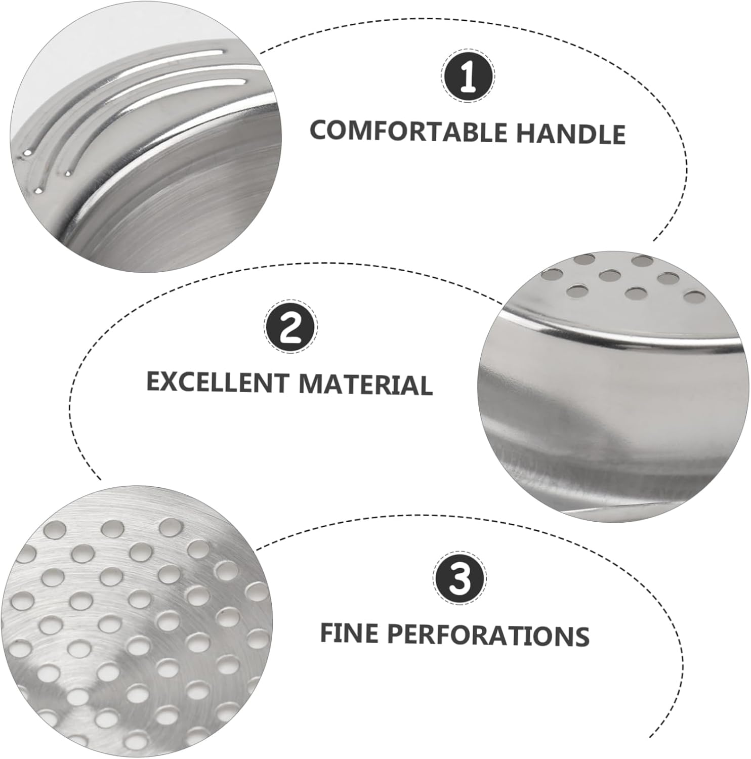 MAGICLULU Food Can Strainer 304 Stainless Steel Colander Easy to Clean for Canning Drain Basket for Vegetables image number 1