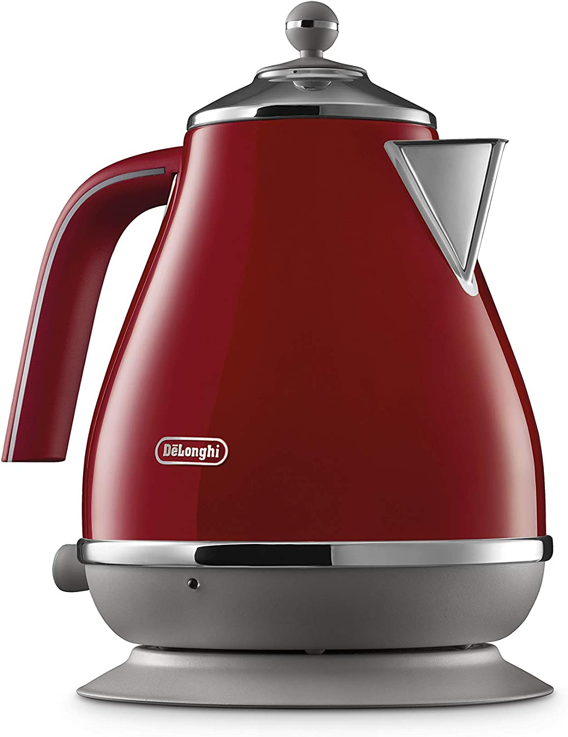 De'Longhi Icona Capitals Electric Kettle KBOC2001W, 1.7L Capacity, 360-Degree Swivel Base, Cord Storage, White
