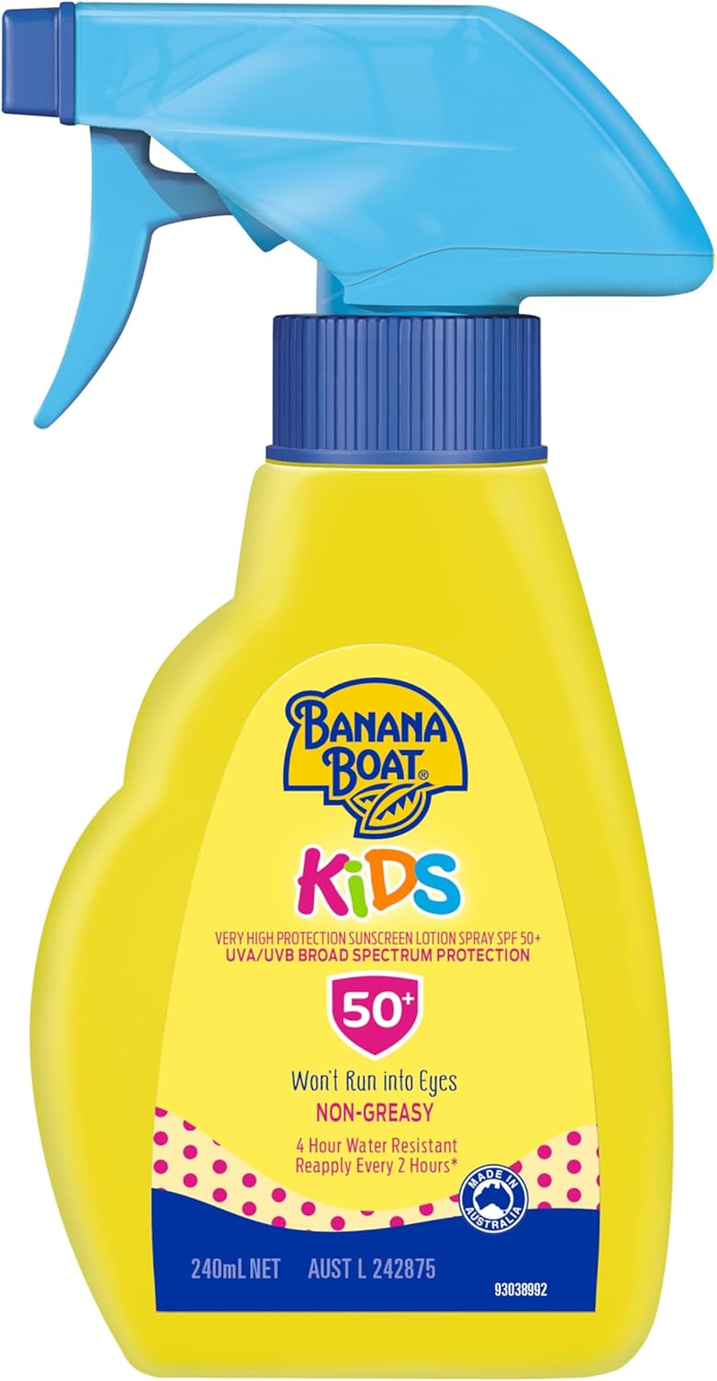 Banana Boat Kids Lotion Spray 240Ml SPF 50+, UVA/UVB Broad Spectrum, Mild and Gentle for Kid'S Sensitive Skin, No Added Fragrances, 4-Hour Water Resistant, Made in Australia image number 3
