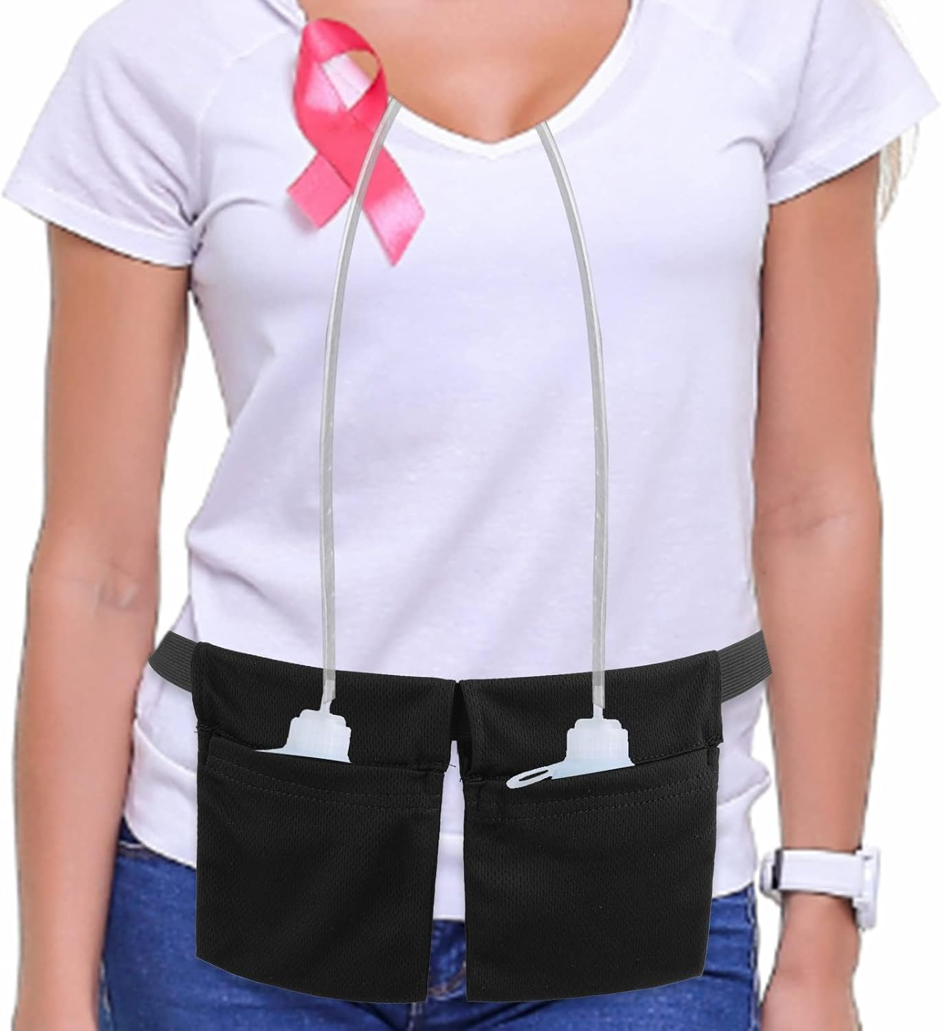 Drain Holder after Tummy Tuck, Adjustable Mastectomy Drain Holder Shower Bag Masectomy Surgery Recovery for Breast Mastectomy Breast Reduction Augmentation Tummy Tuck Post Surgery Supplies image number 1