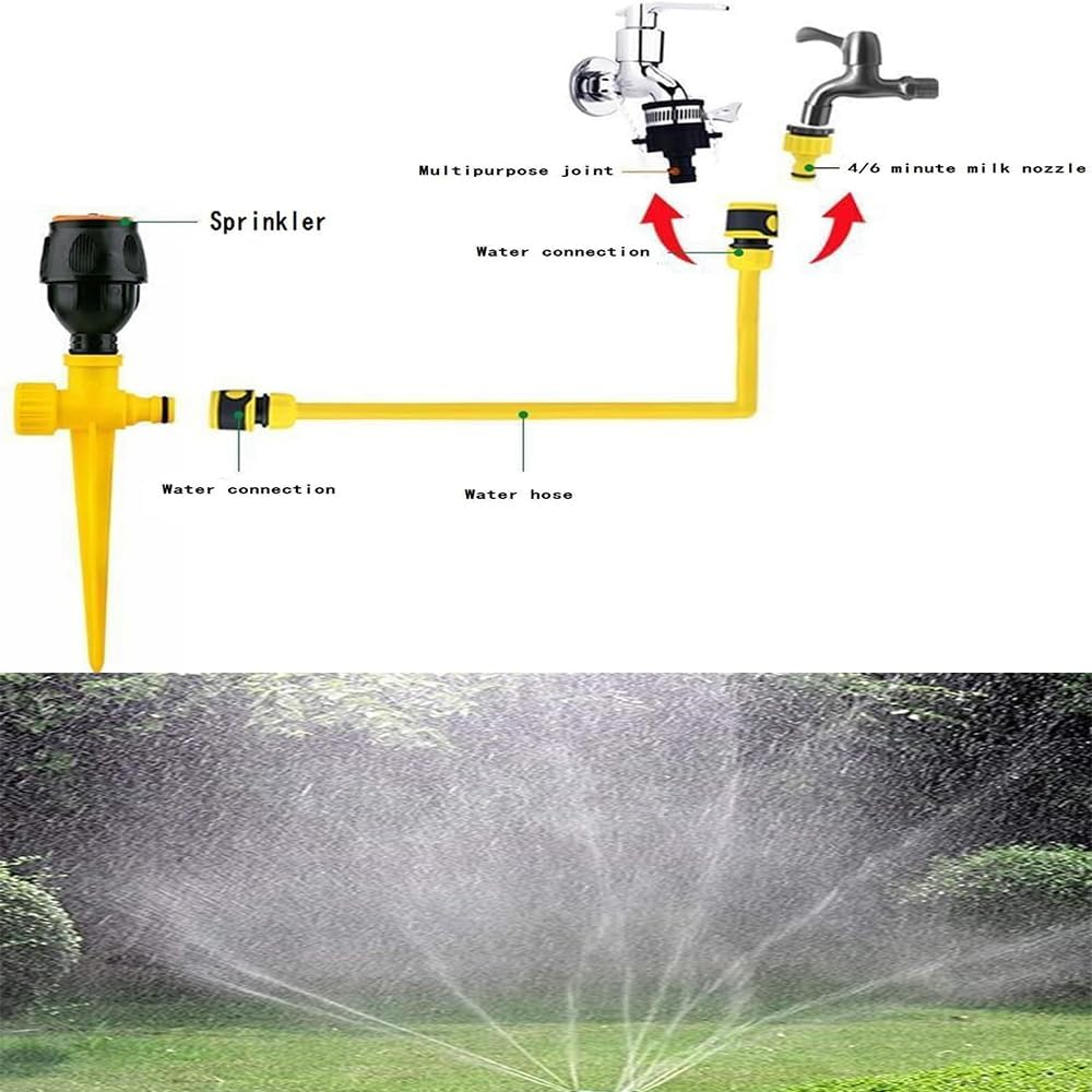 LXLM 360 Rotation Garden Lawn Sprinkler,Adjustable Sprinkler System for Yar,Garden Irrigation System Multifunction-Adjustable,Sprinklers Outdoor Grass Garden Yard Plants Lawn (3PCS) image number 4