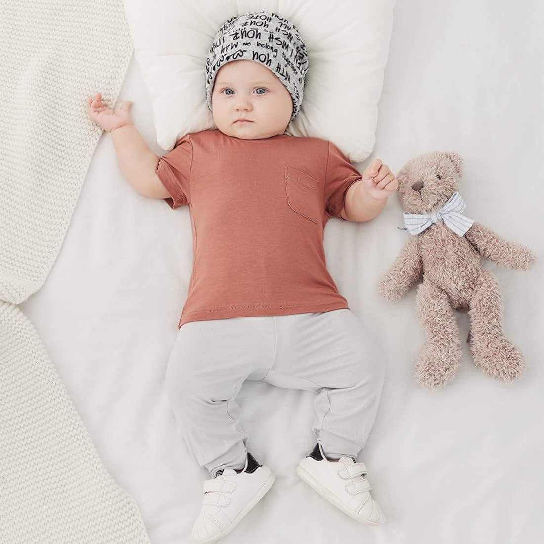 Baby Boys Girls Bamboo Viscose Jogger Pants Infant Toddler Bloomers Kids Harem Pant image number 4